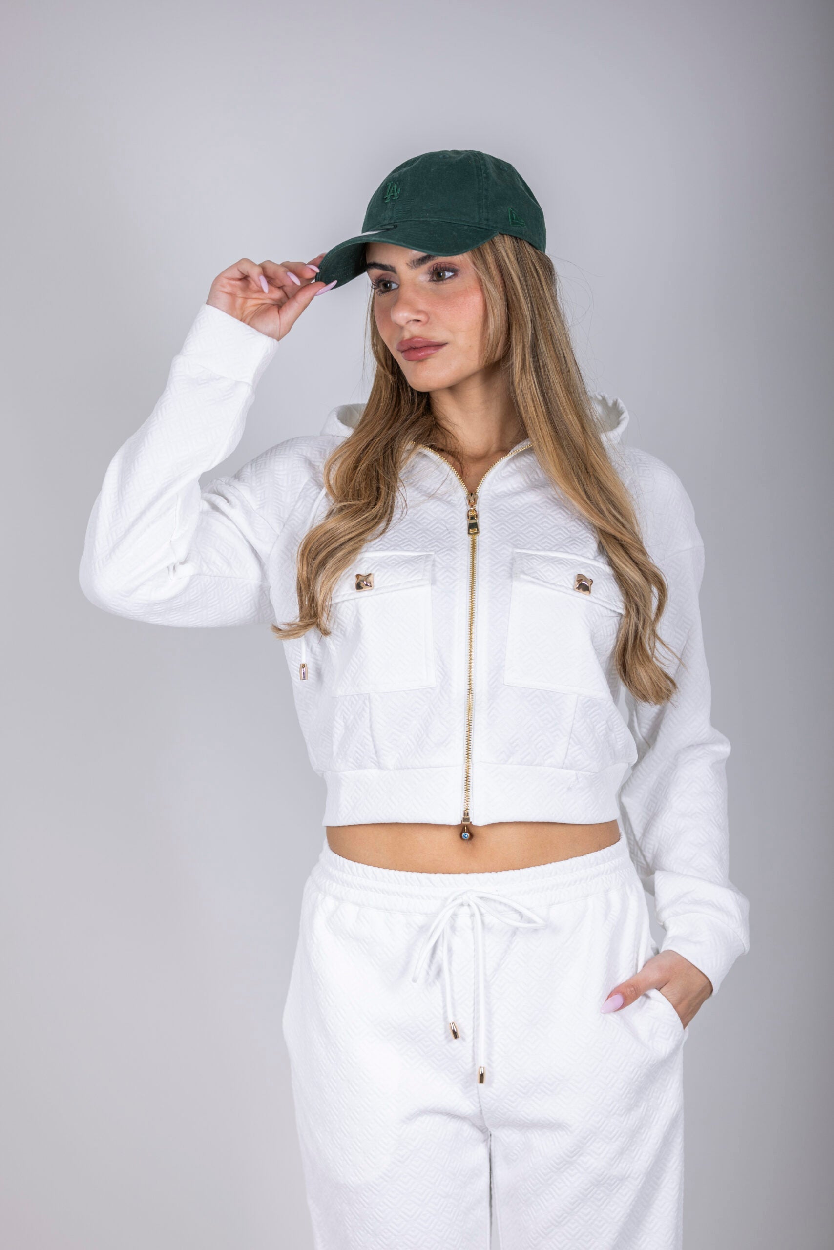 ז'קט ג'רזי טקסטורה רוכסן