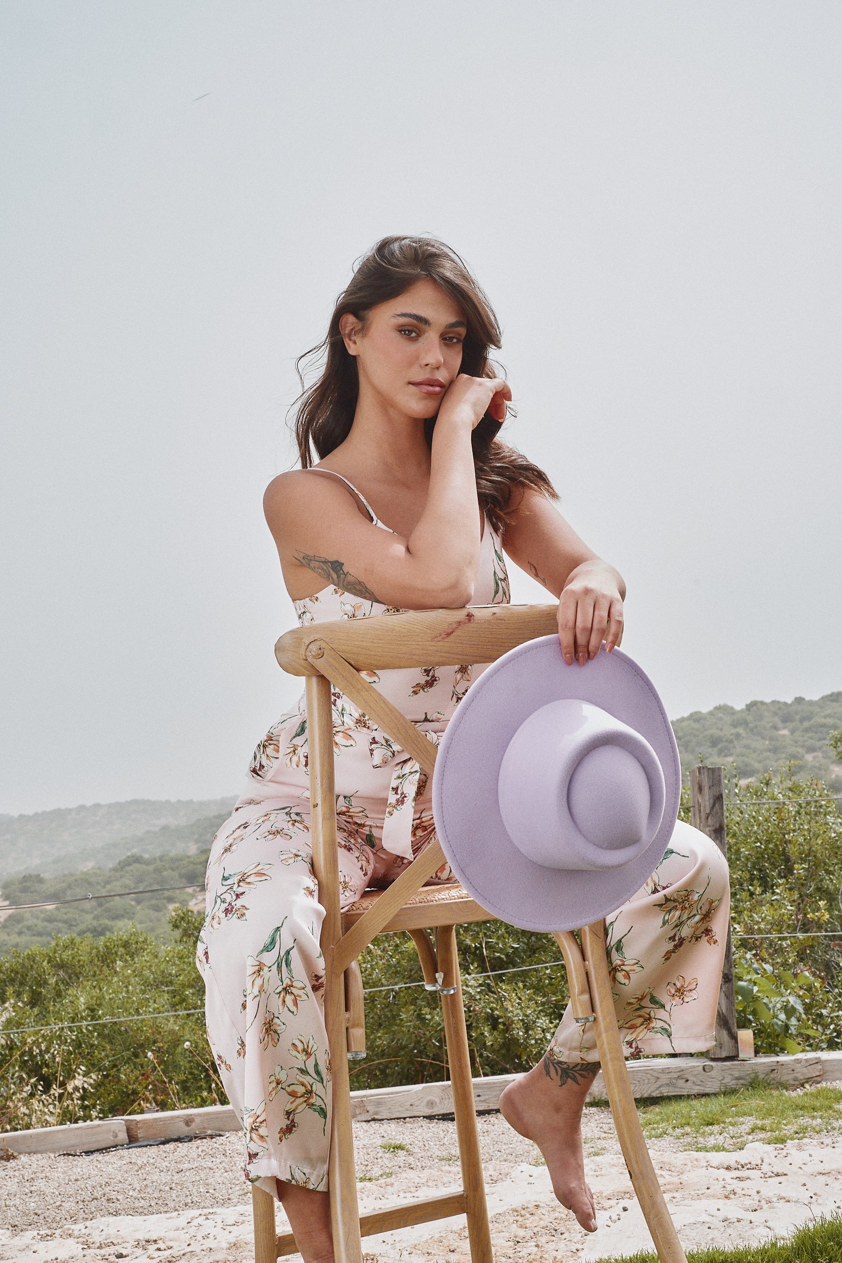 אוברול פרחוני