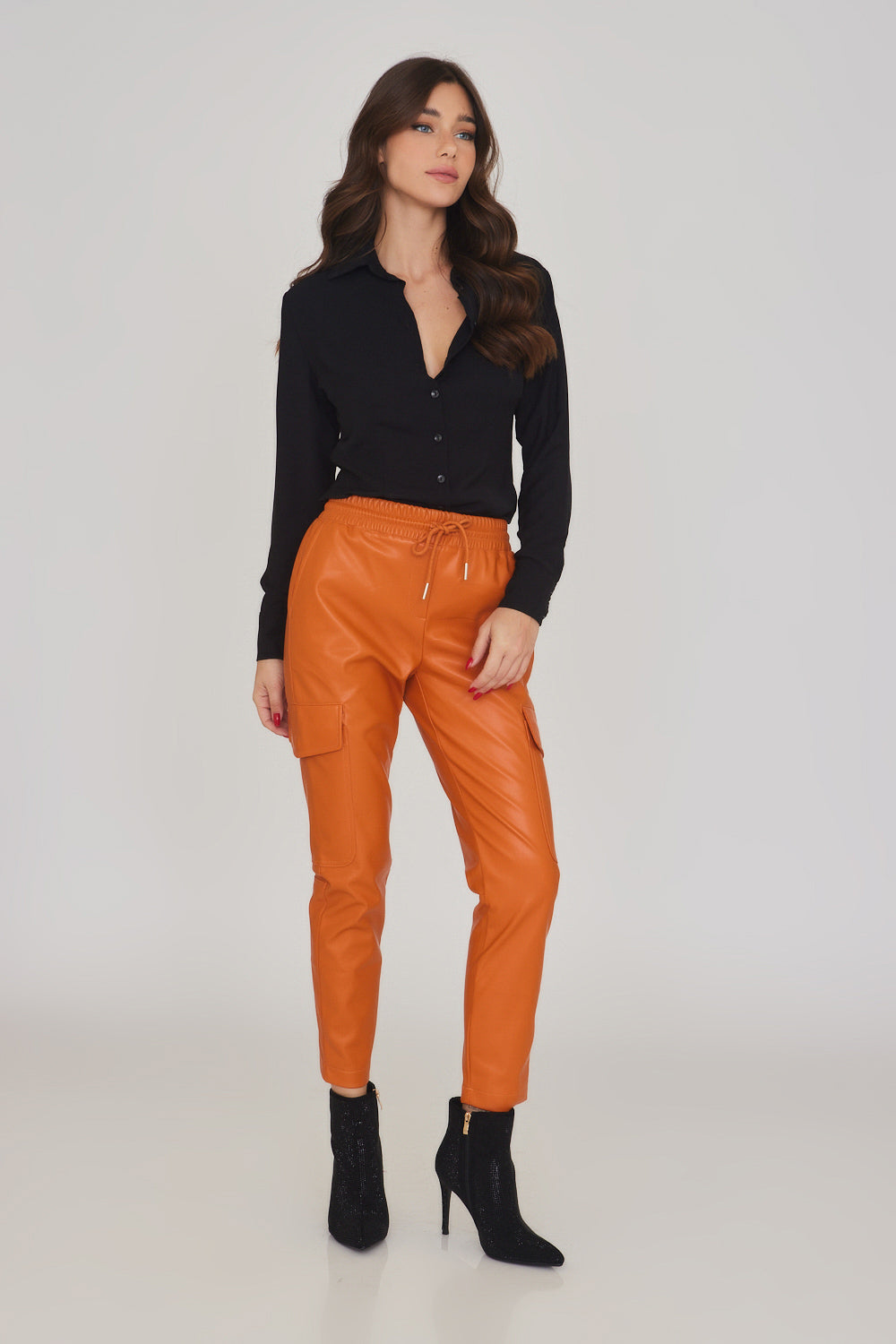 מכנסי דגמח דמוי עור