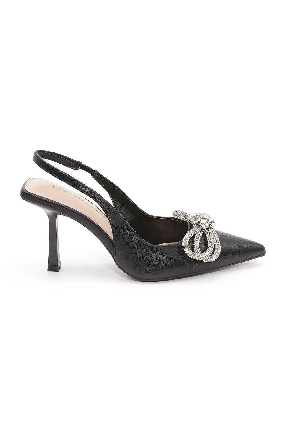 נעל עקב פפיון מבריק