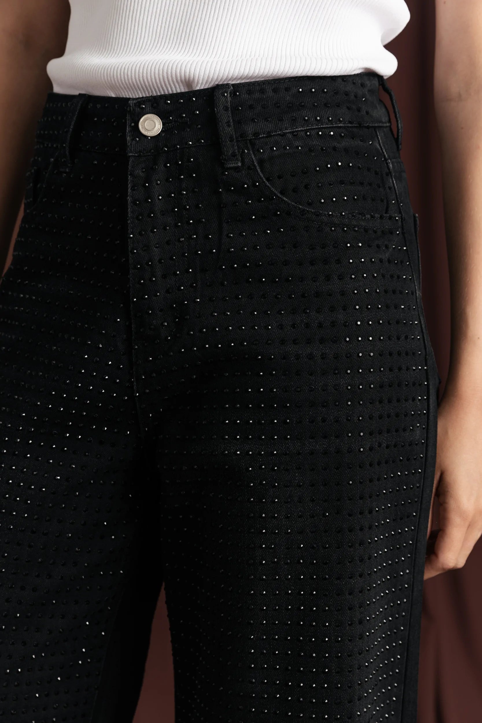 ג'ינס שחור פיזור יהלומים