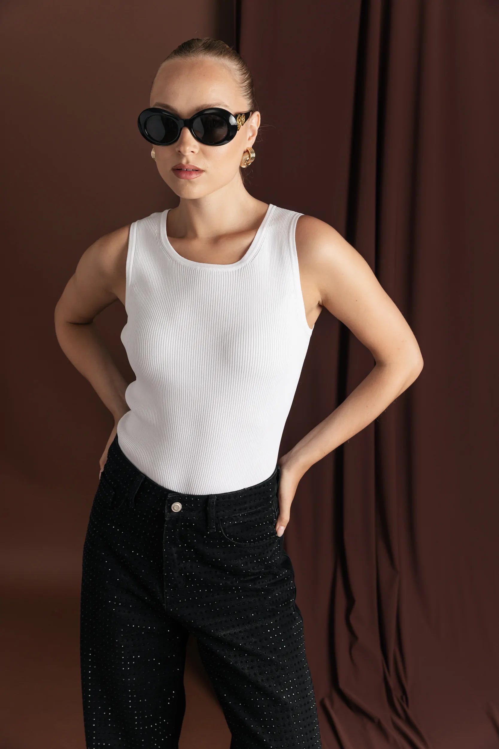 ג'ינס שחור פיזור יהלומים