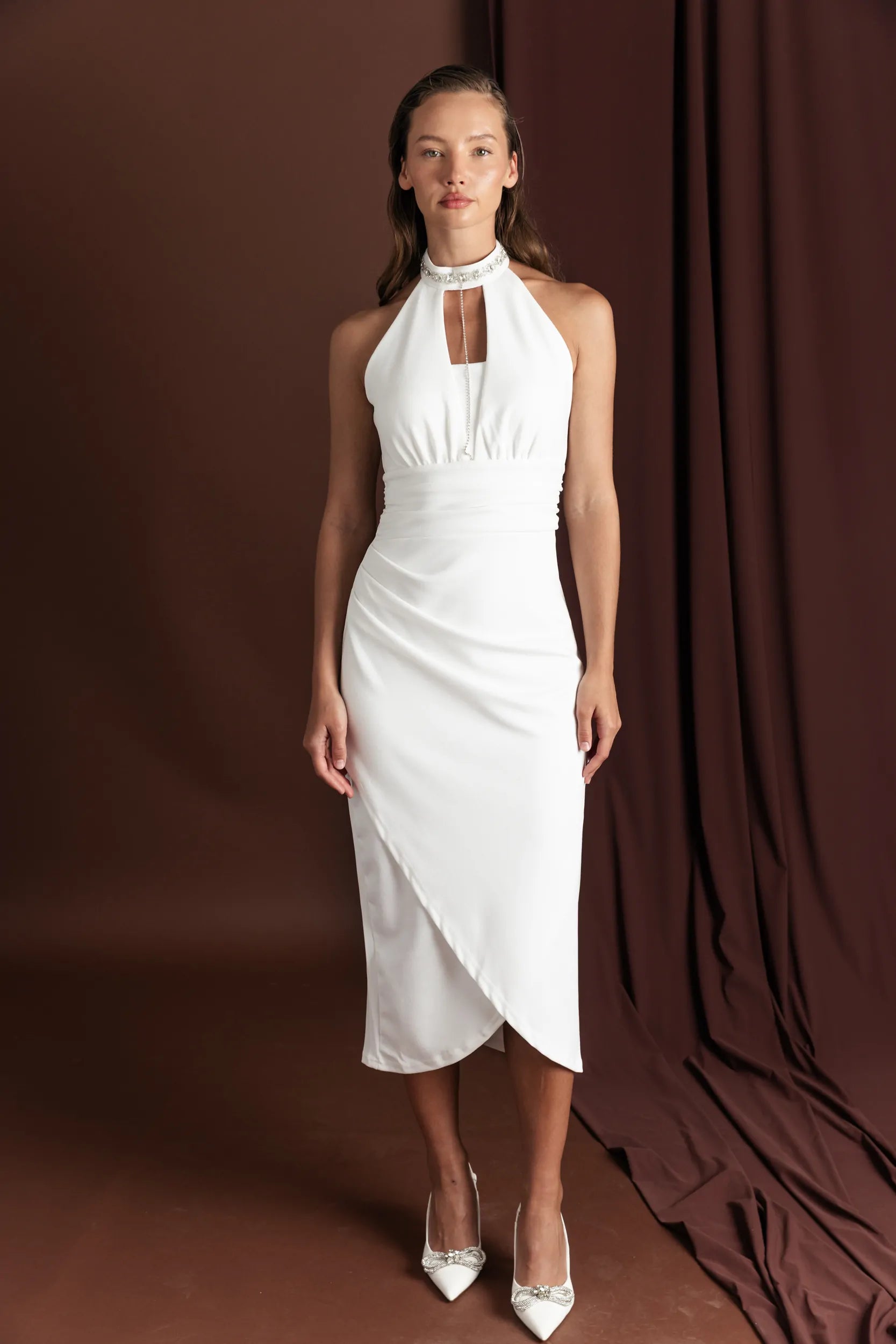 שמלת ערב קולר יהלומים