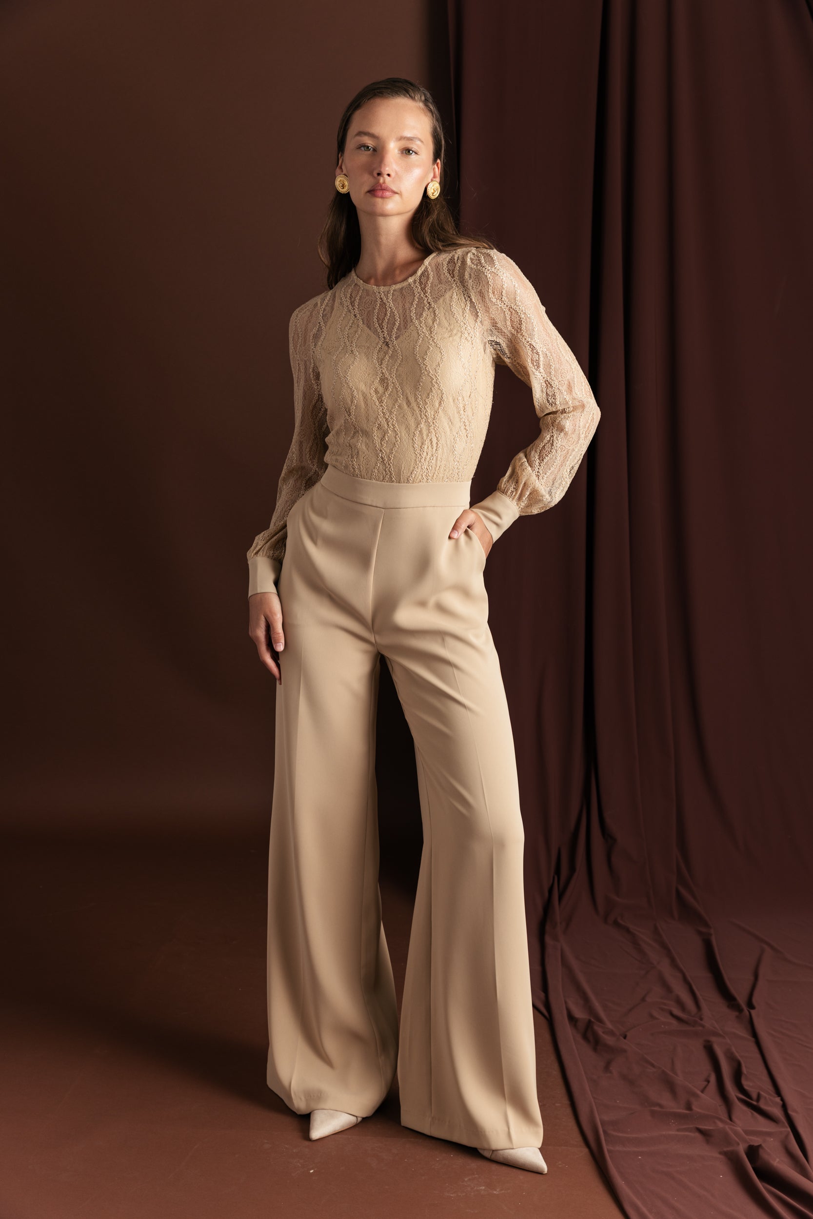 אוברול עליון תחרה ש.ארוך