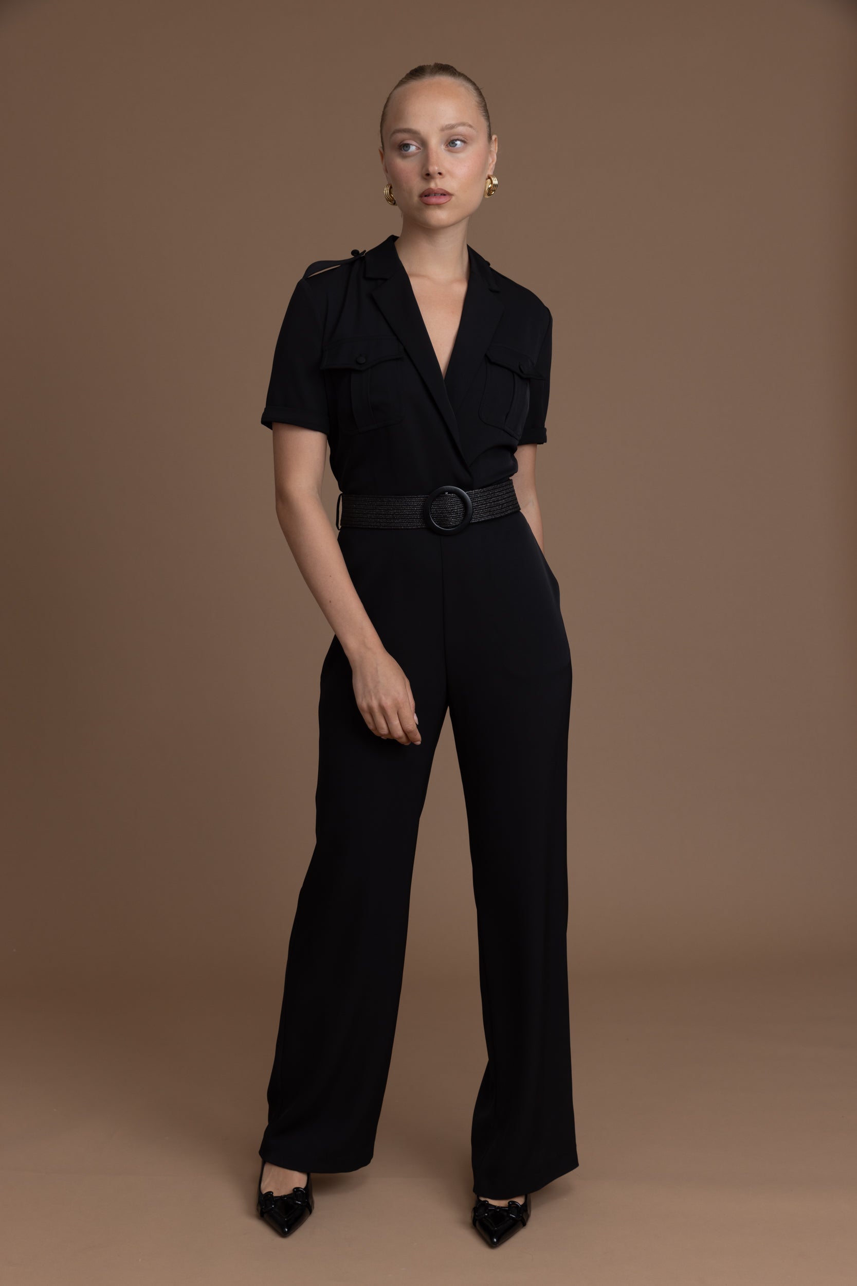 אוברול מעטפת כיסים וחגורה