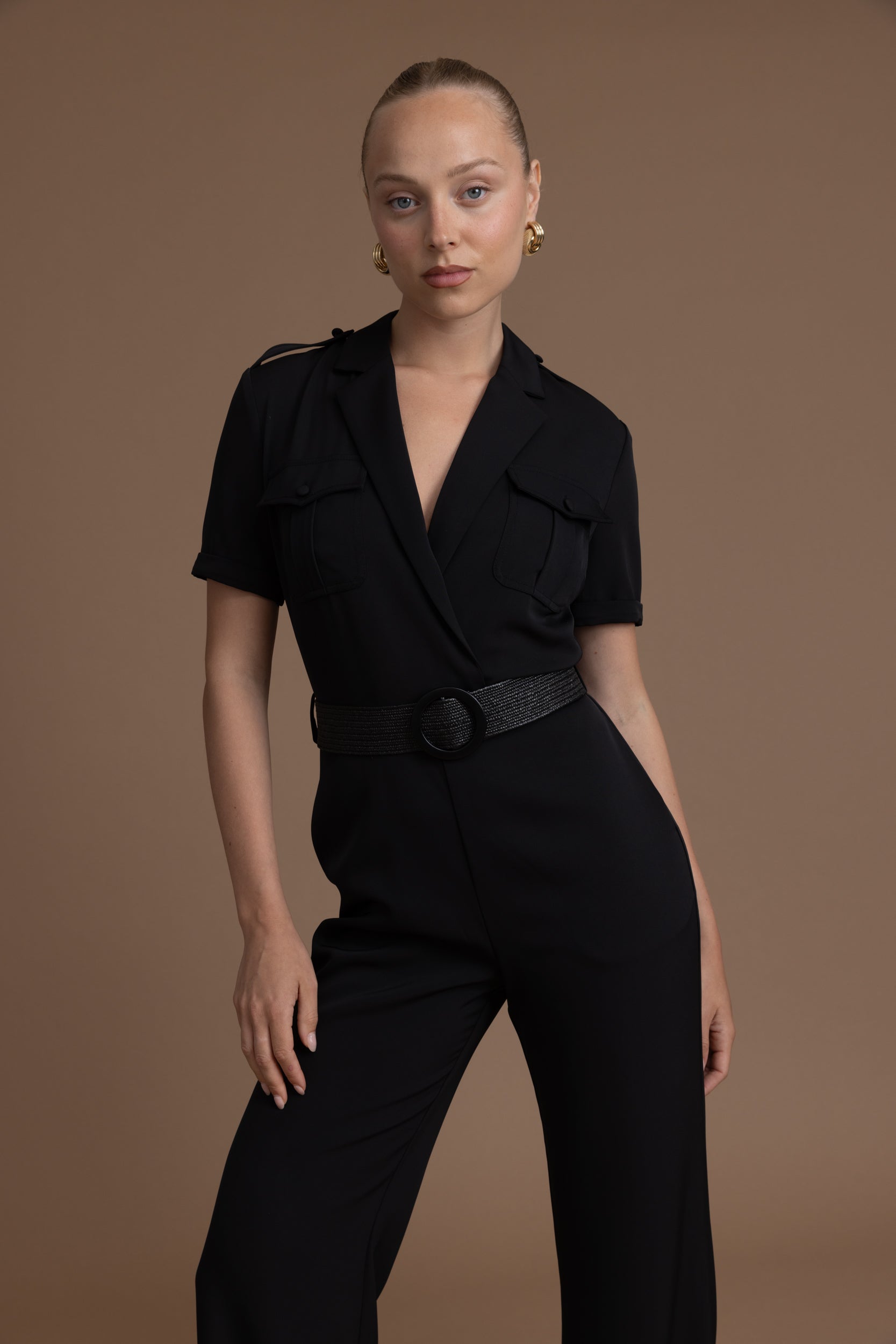 אוברול מעטפת כיסים וחגורה