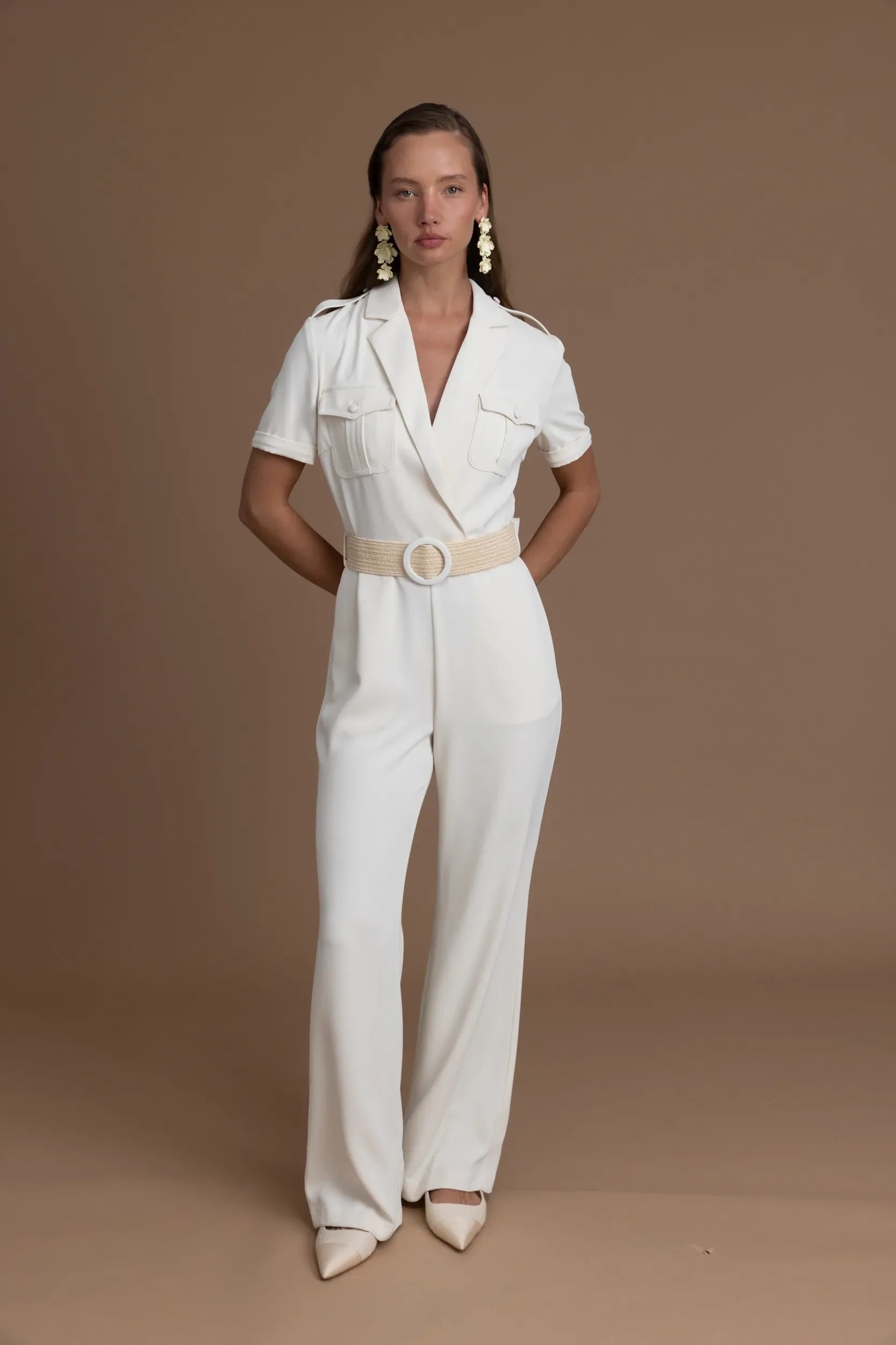 אוברול מעטפת כיסים וחגורה