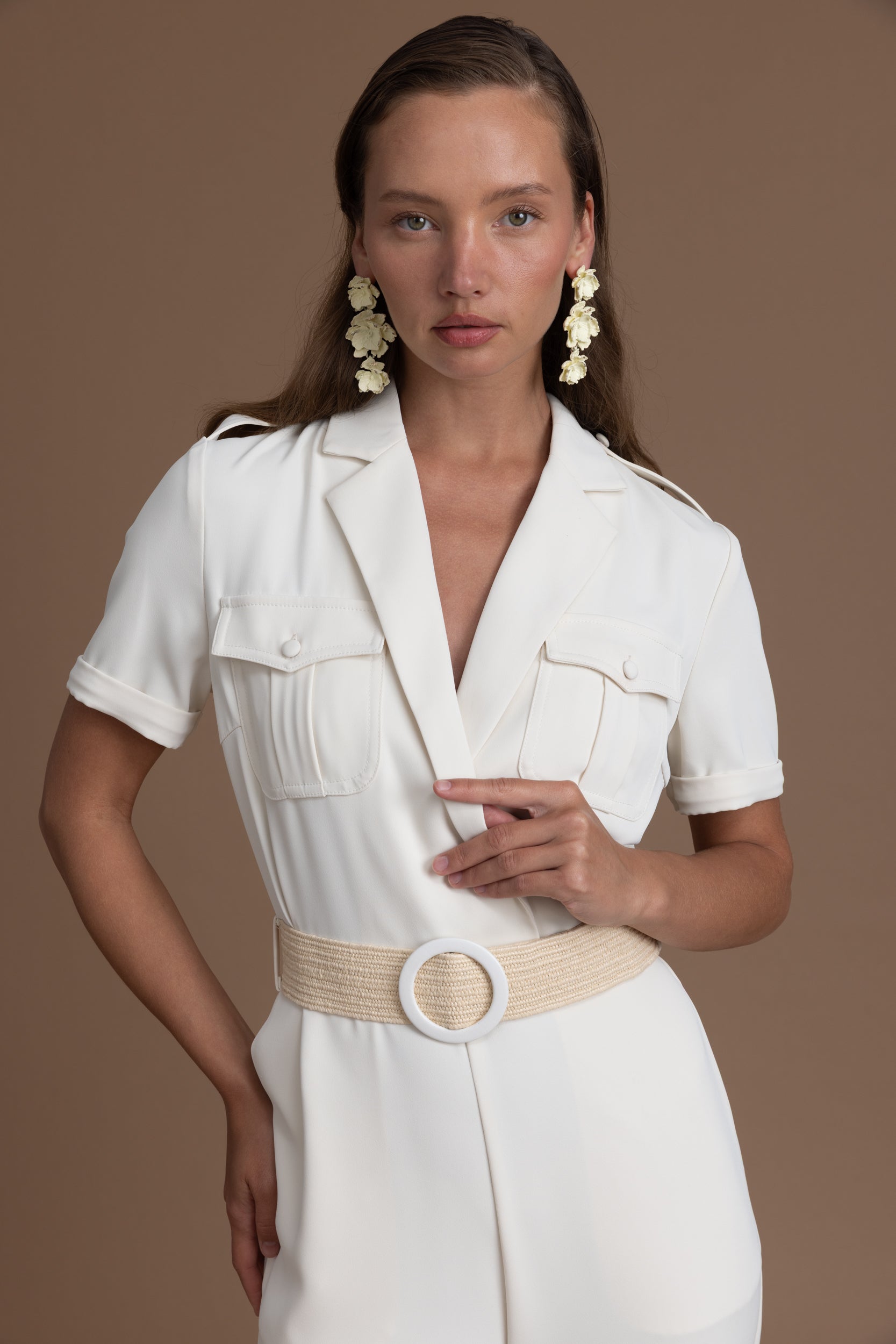 אוברול מעטפת כיסים וחגורה