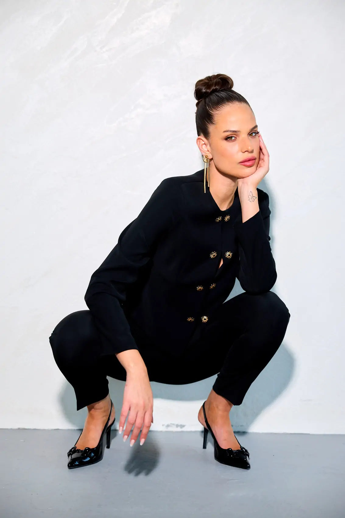 בלייזר כפתורי יהלומים