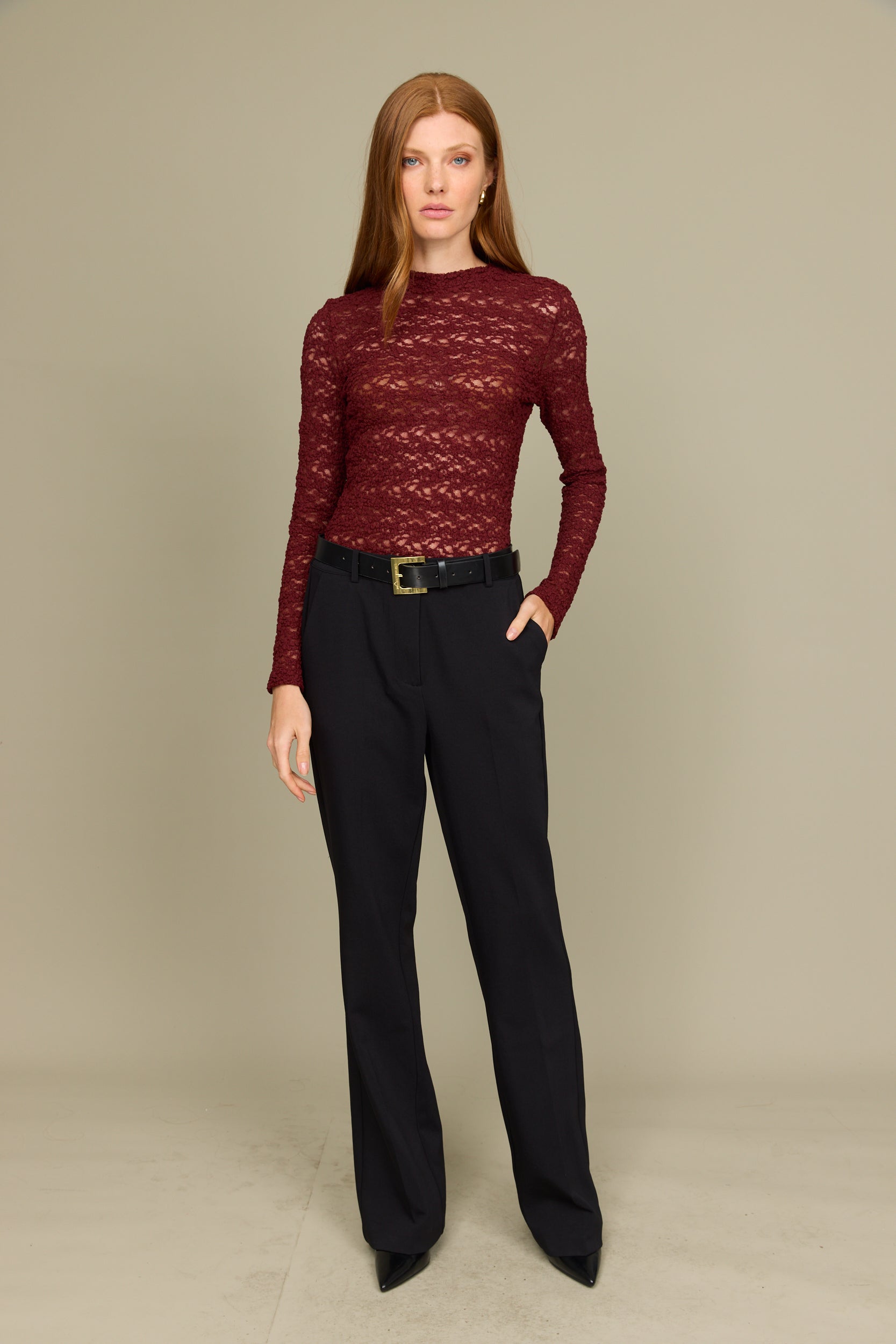 סריג גולף דוגמת תחרה