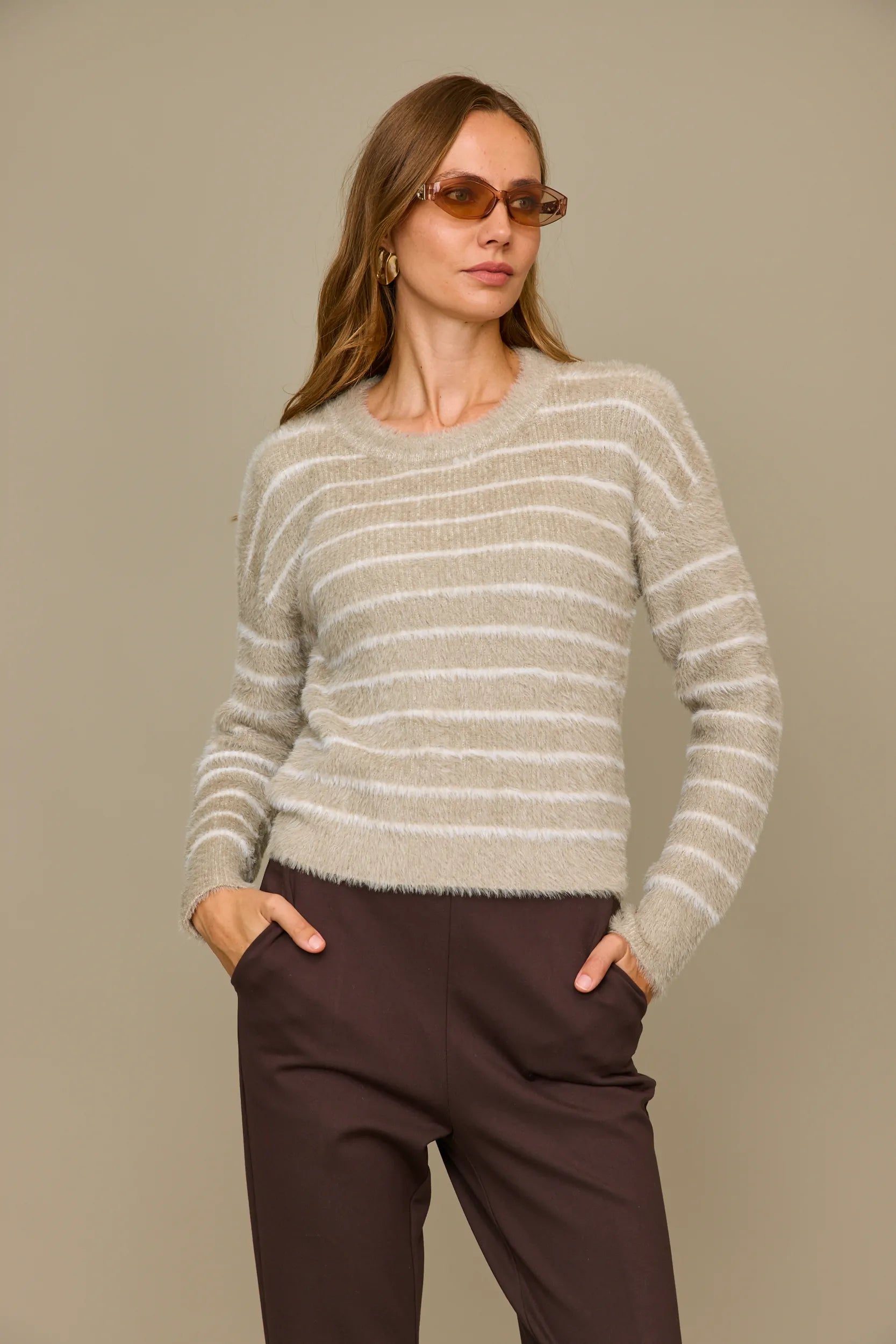 סריג צמרירי פסים דקים