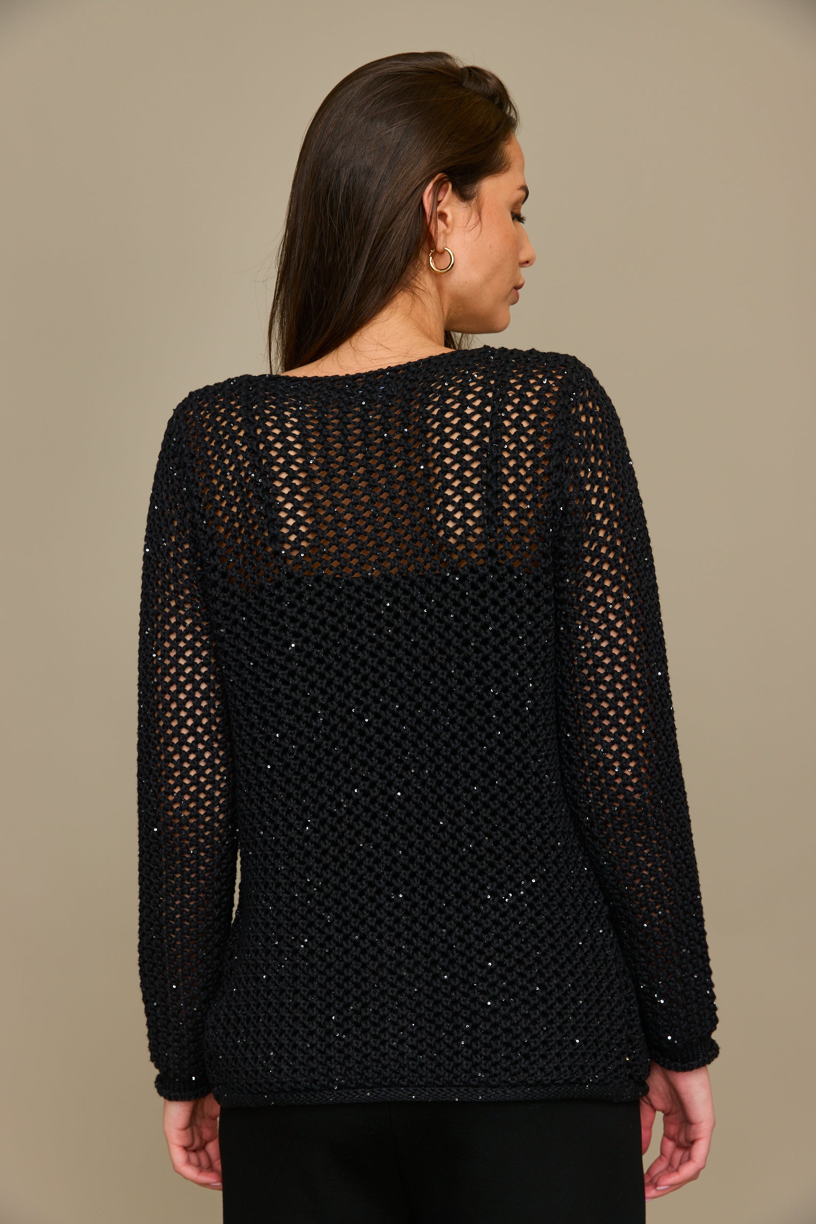 קרדיגן סריג כפתורי צדפים