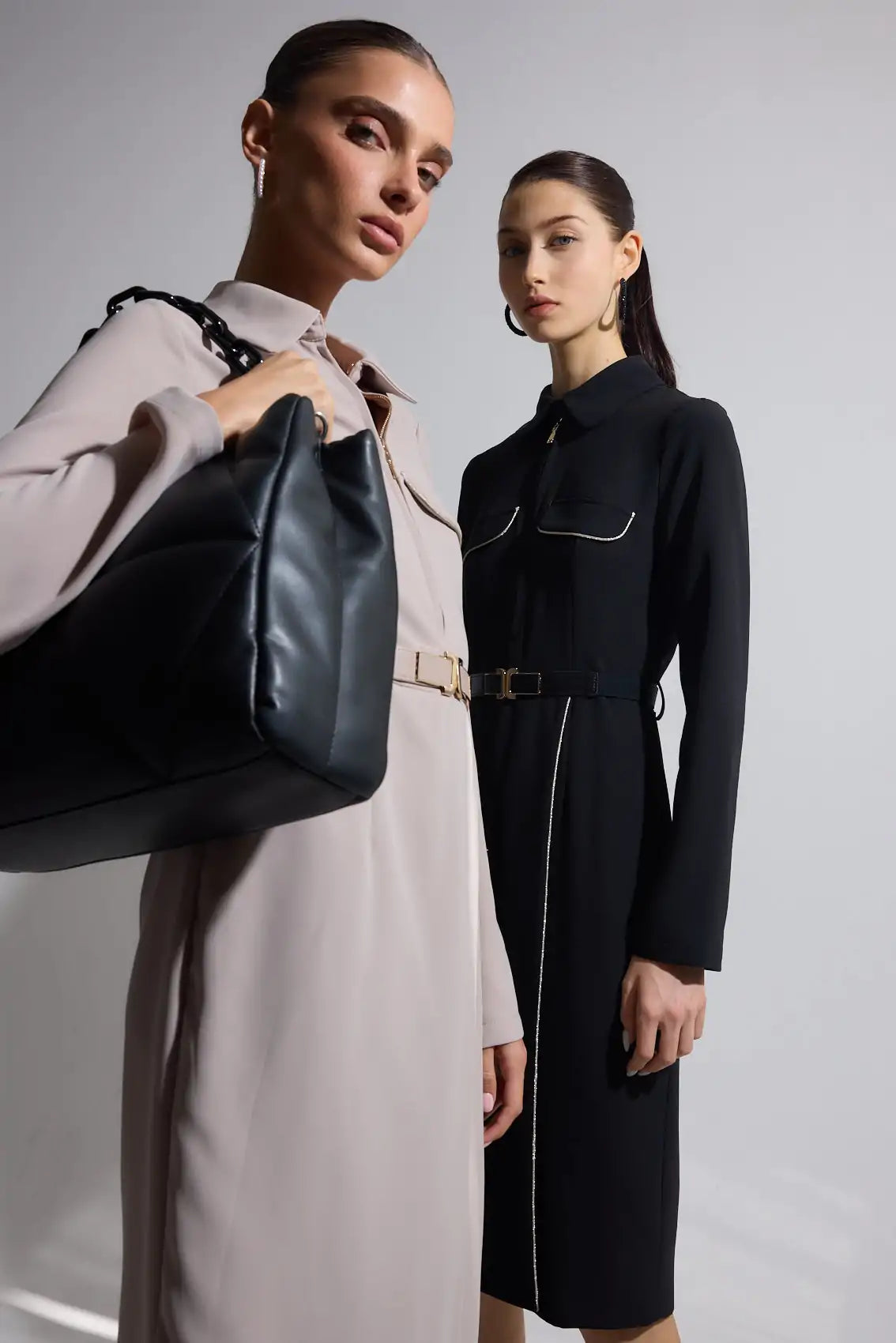 שמלת כיסים עם פספול זהב