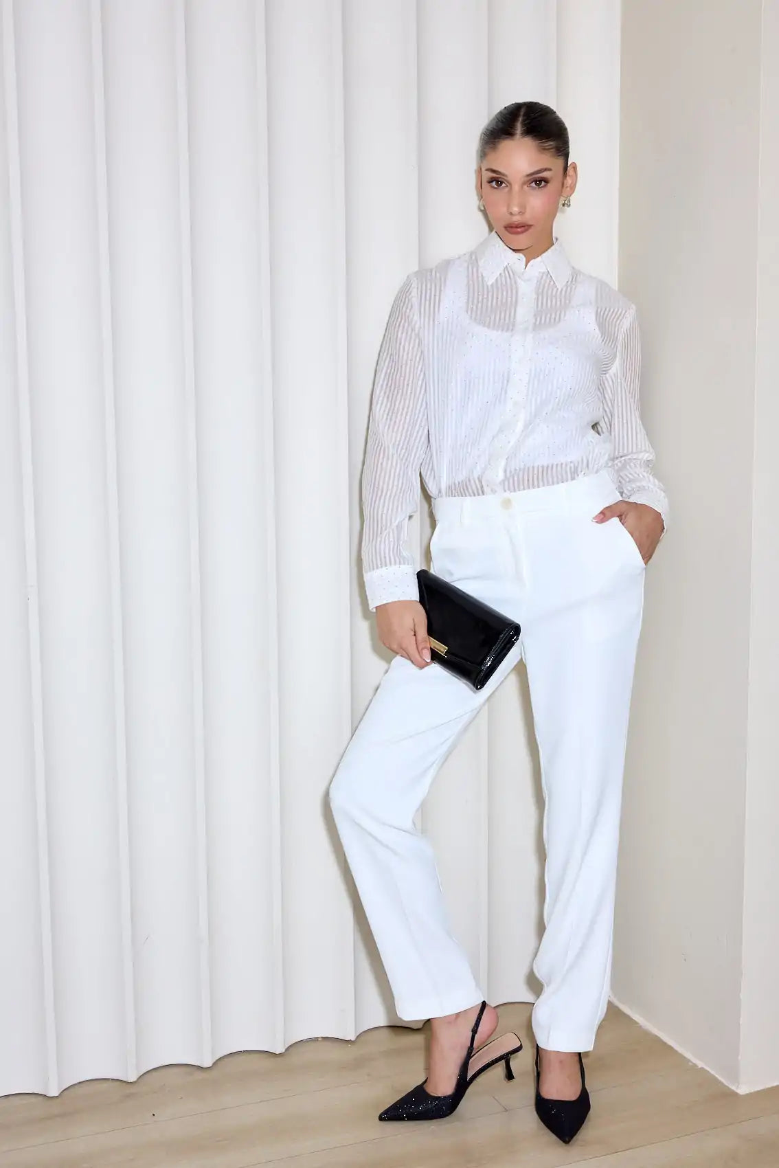 חולצת פסים עם יהלומים