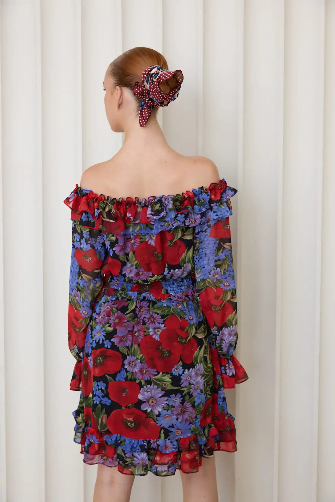 שמלת שיפון פרחוני ריטה