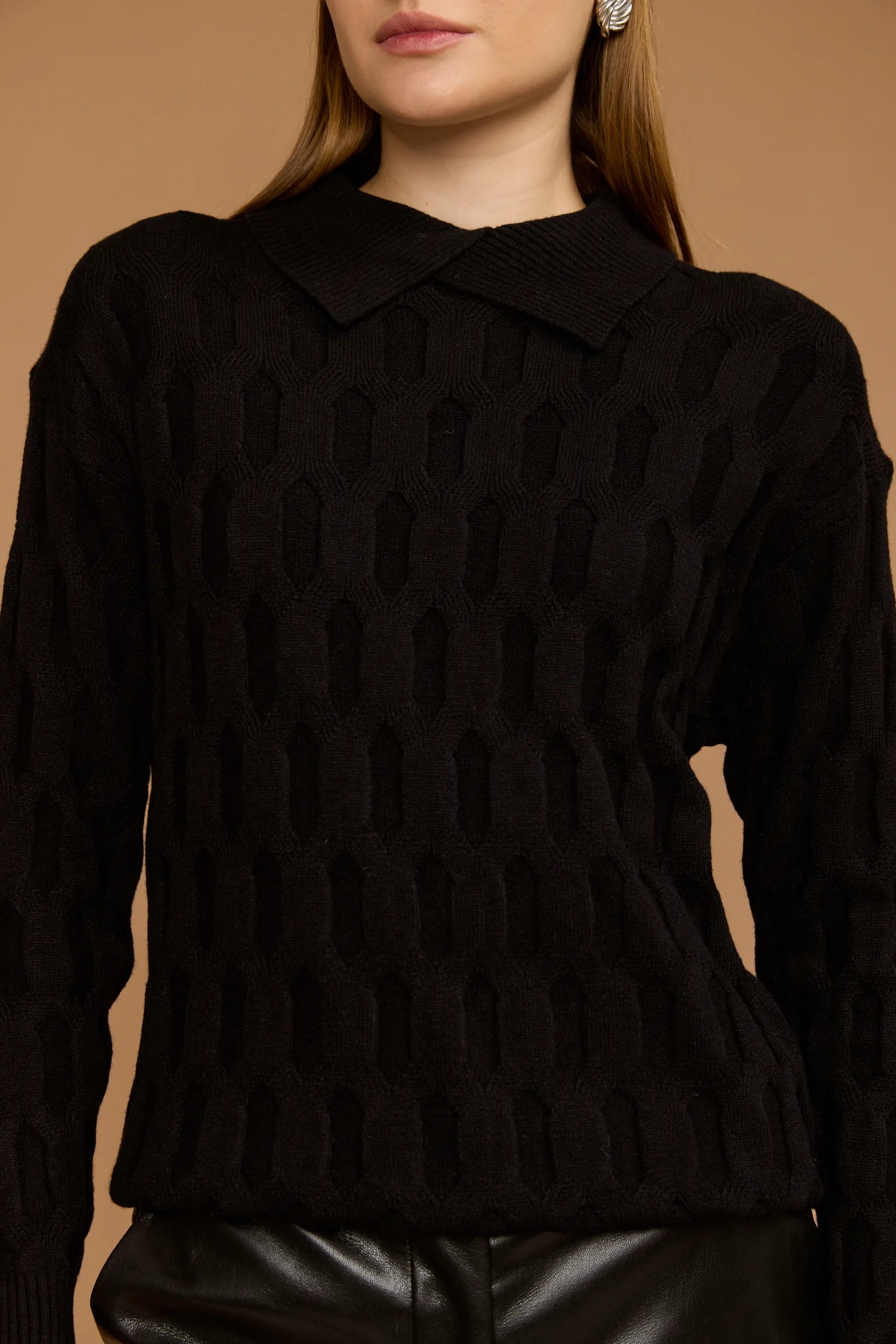 סריג צווארון רפלס