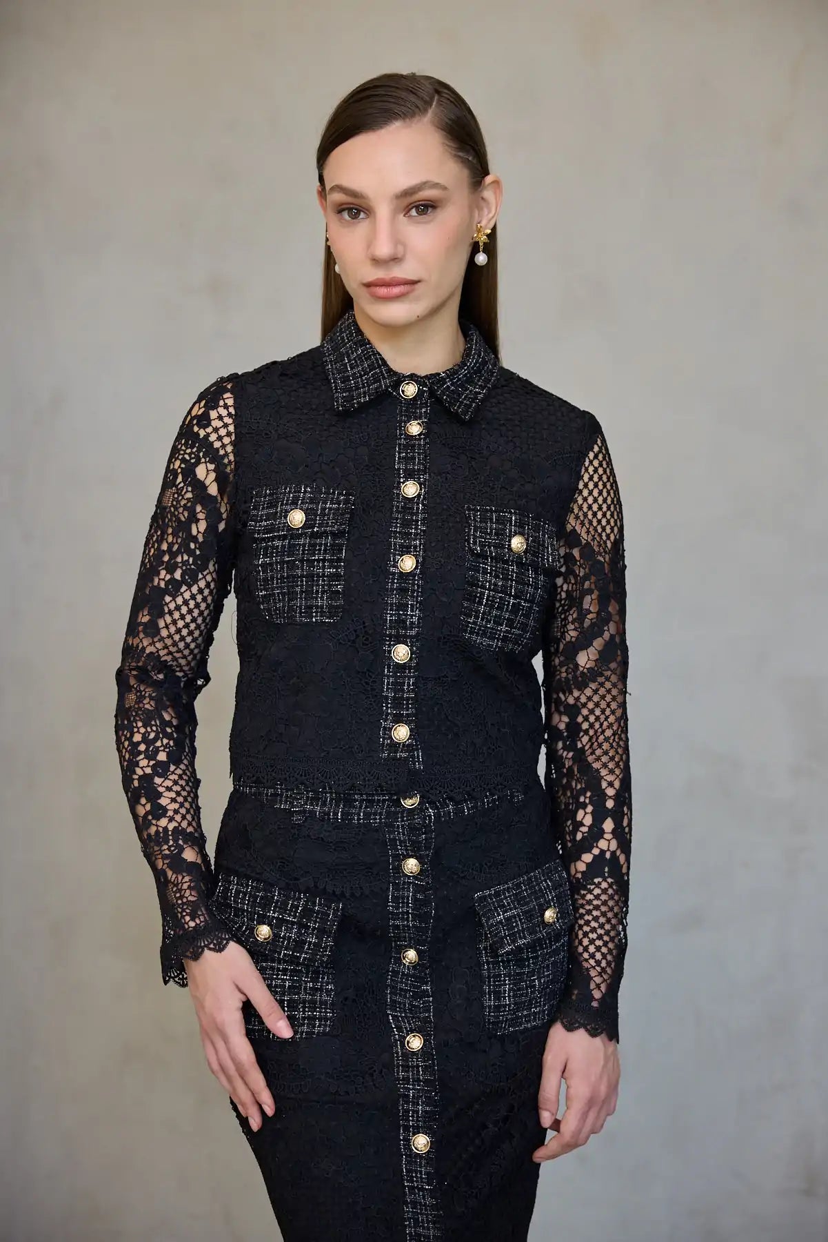 טופ קרושה כפתורי זהב