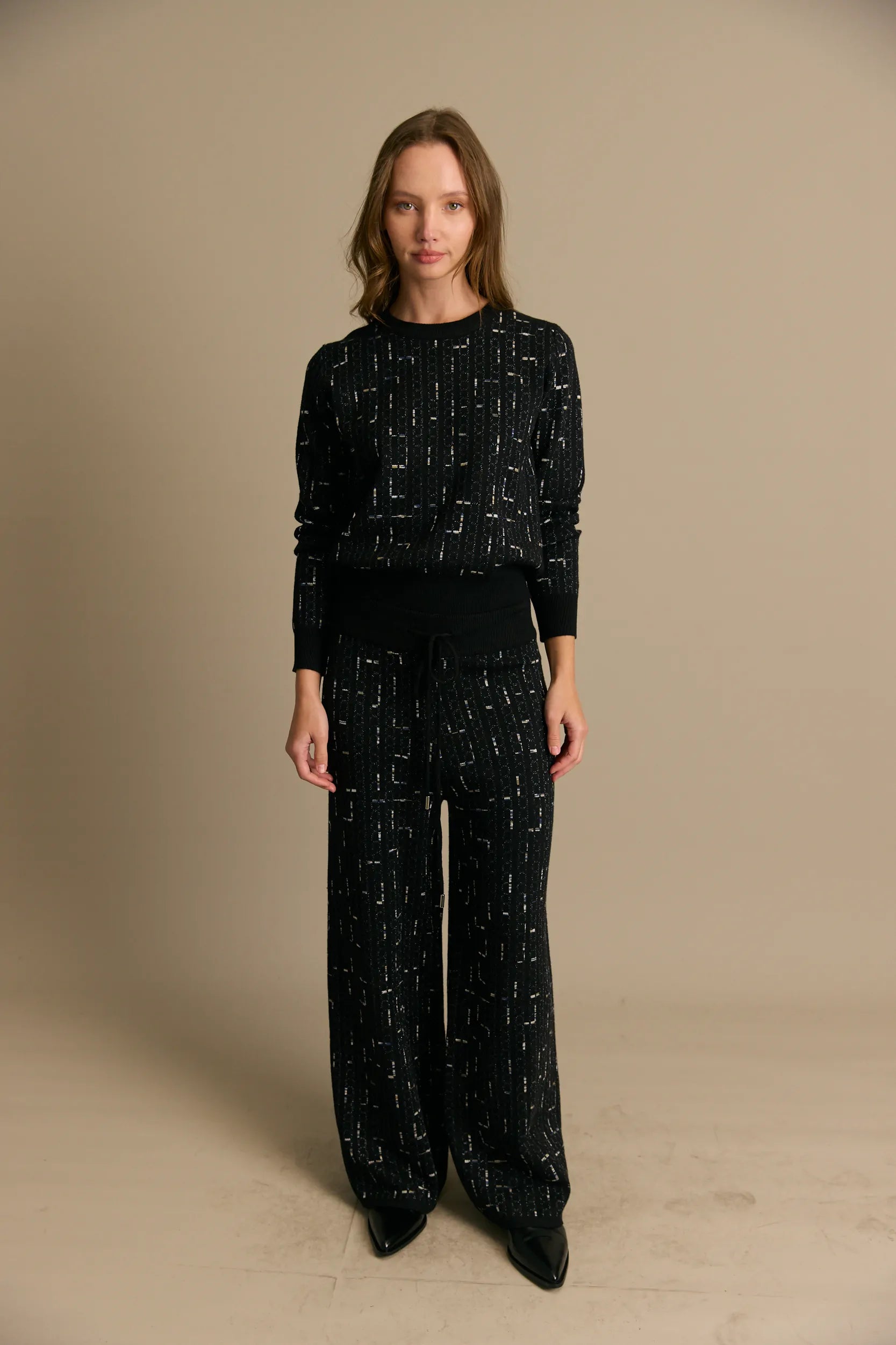 מכנסיים סריג ז'אקרד לורקס