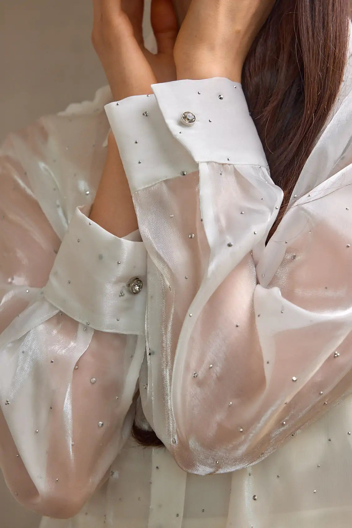 חולצת שיפון יהלומים