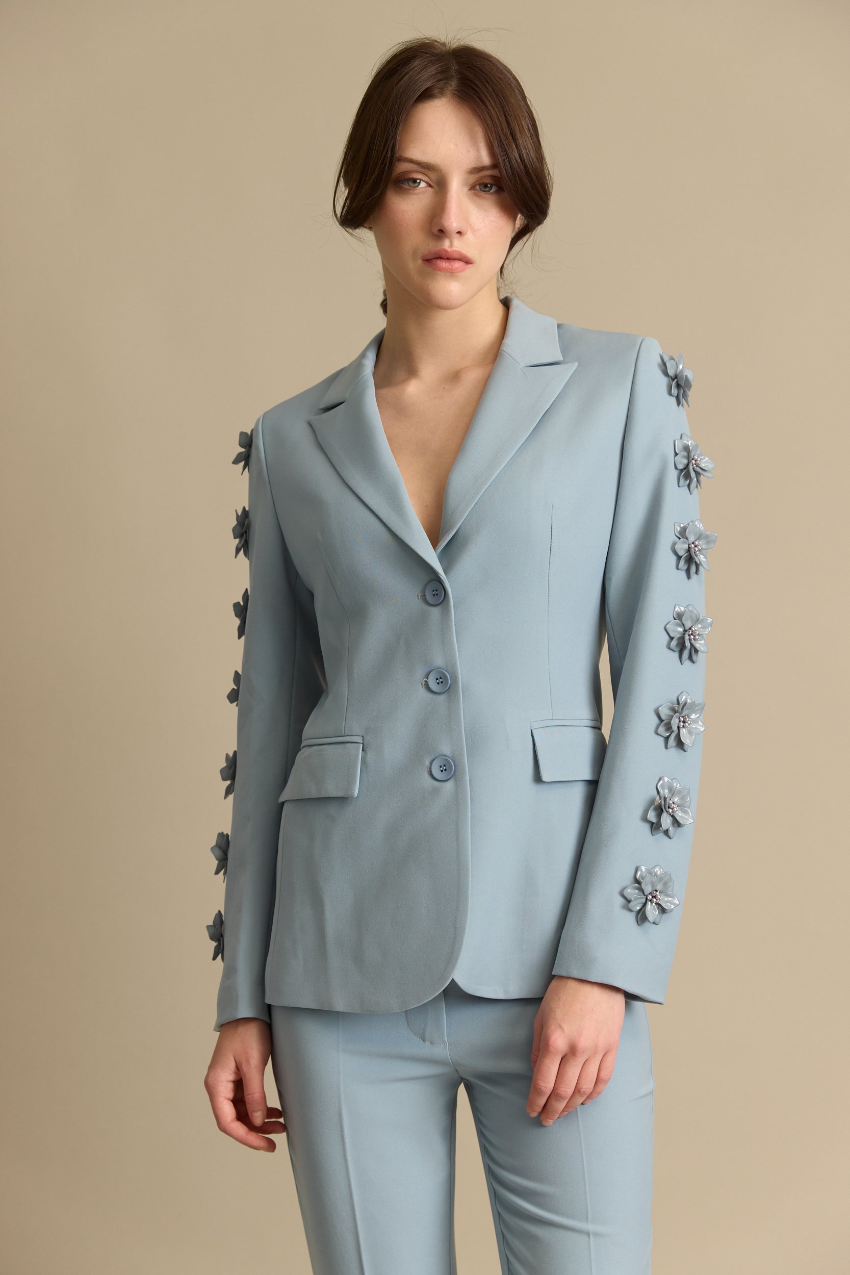 זקט אניטה שרוולי פרחים