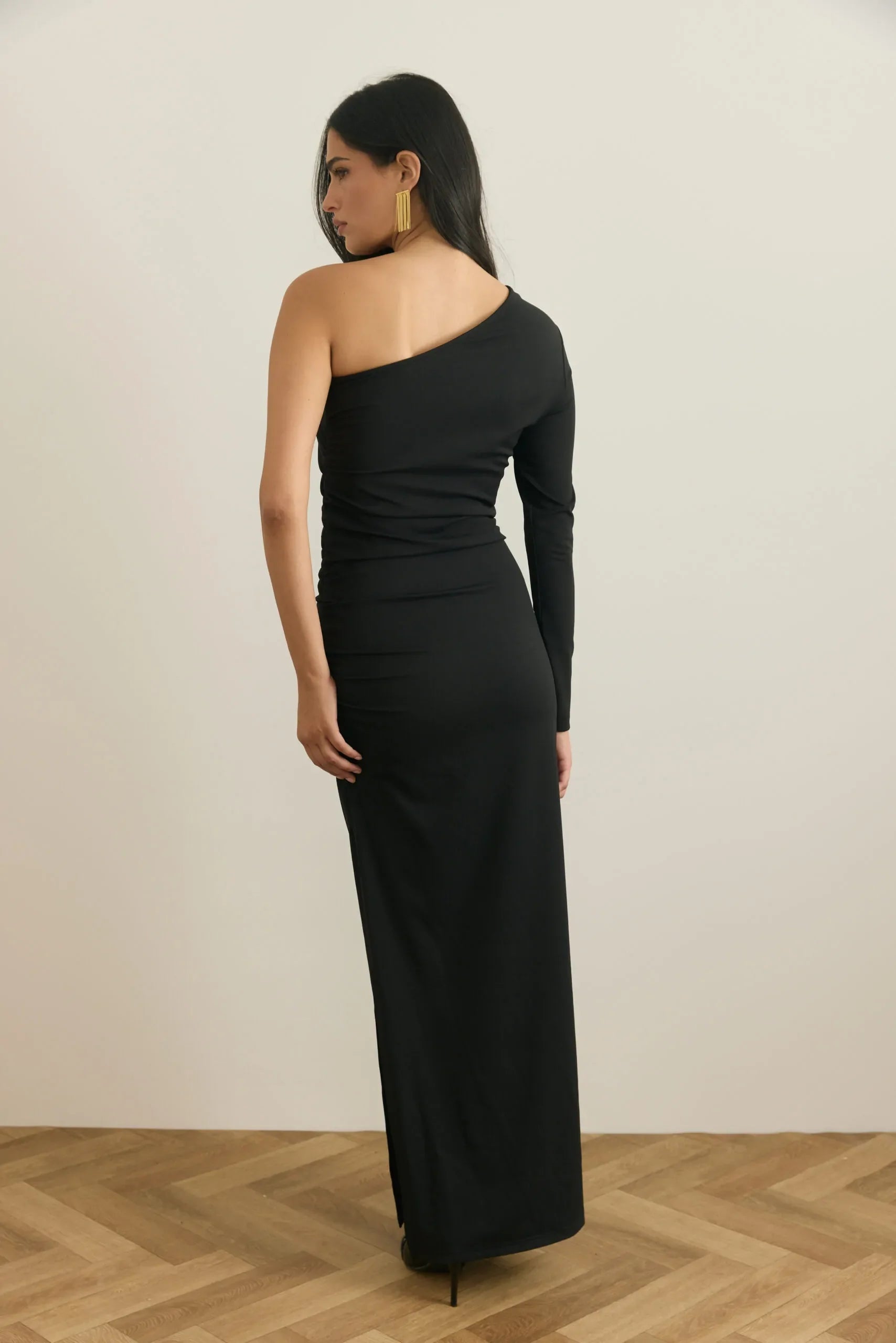 שמלת מקסי כתף אחת