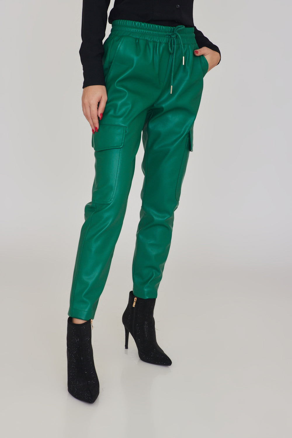 מכנסי דגמח דמוי עור