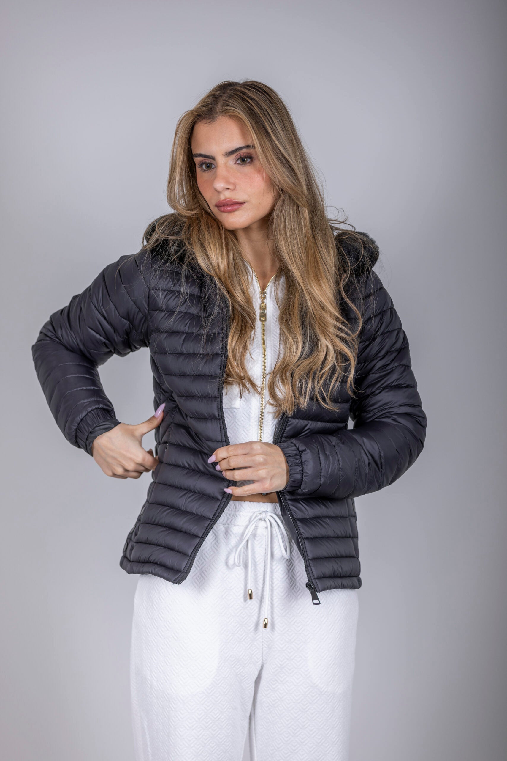 מעיל פוך פרווה קצר