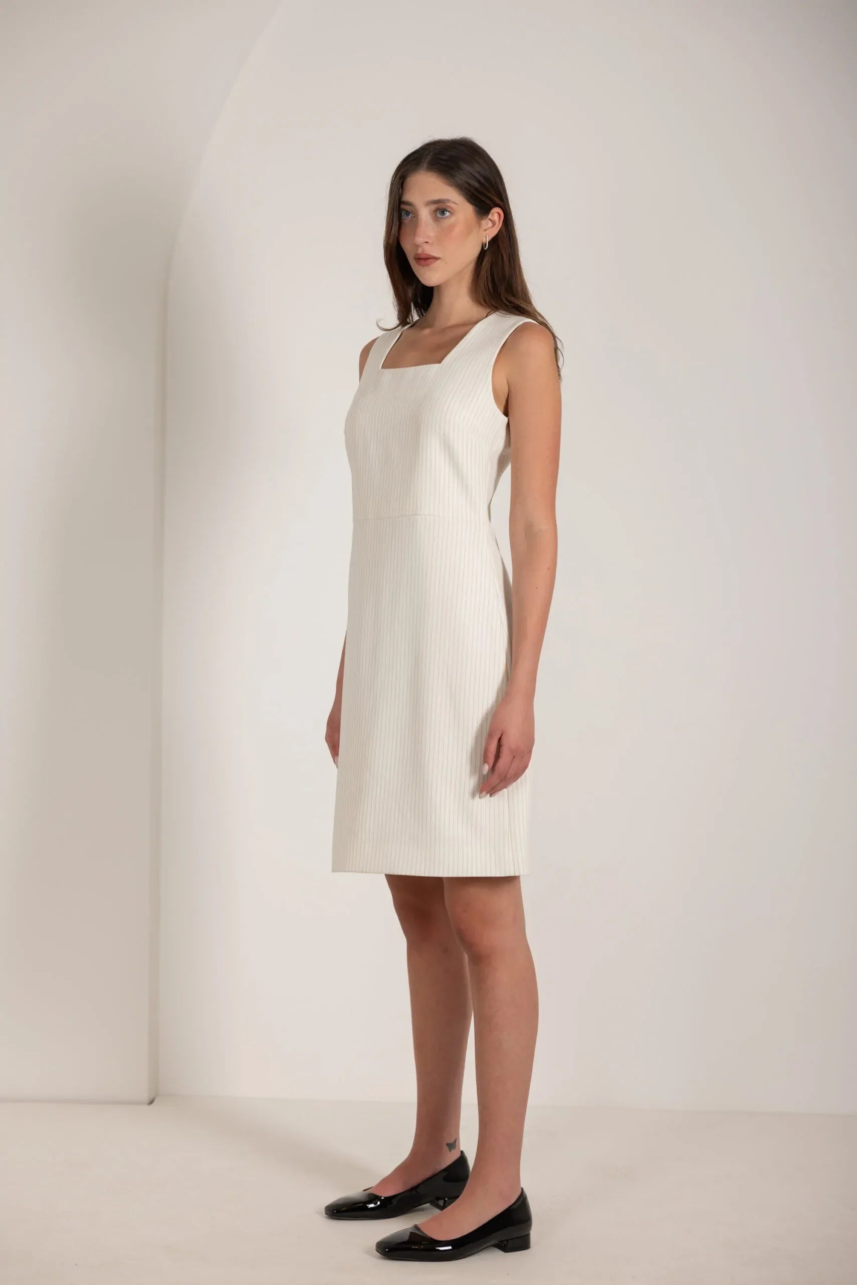 שמלת פסים בגזרת A