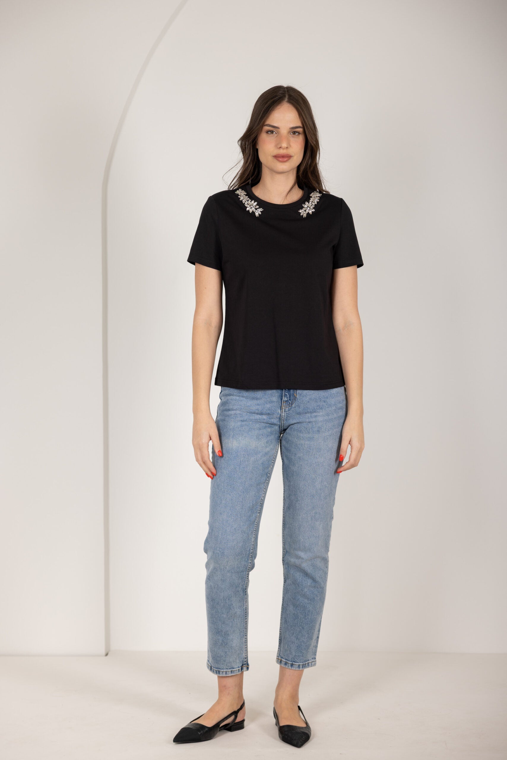 טי שירט מחשוף יהלומים