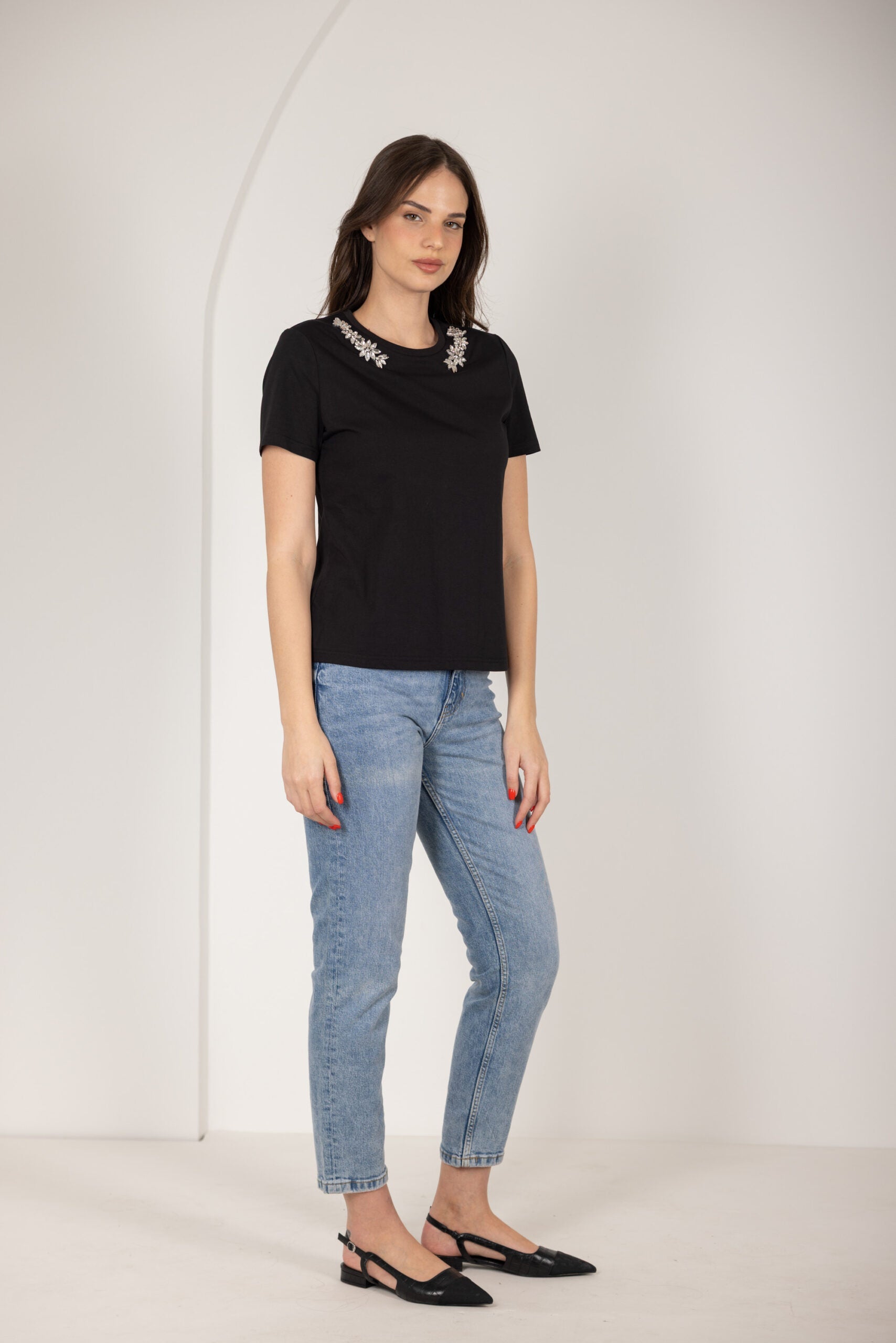 טי שירט מחשוף יהלומים