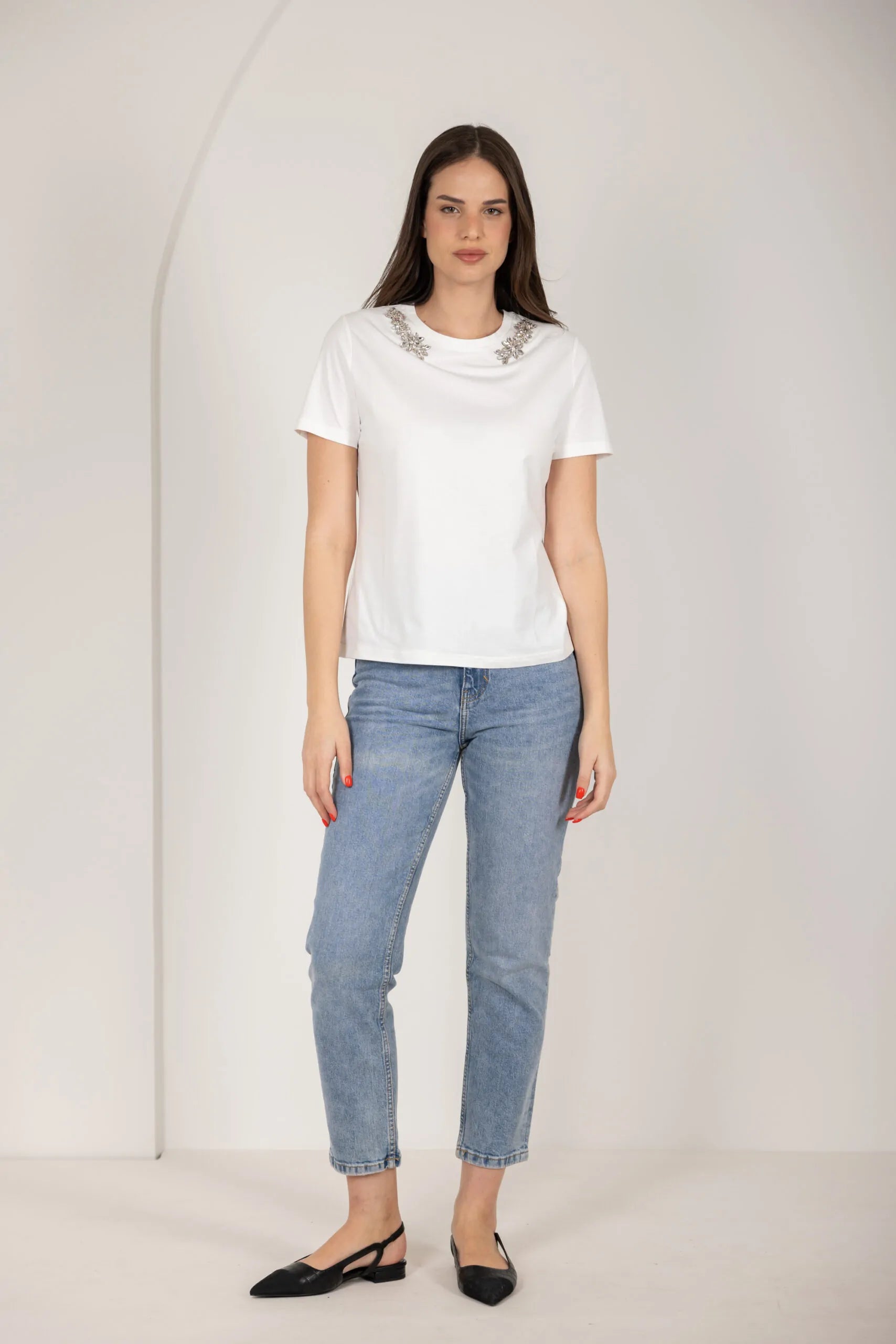 טי שירט מחשוף יהלומים