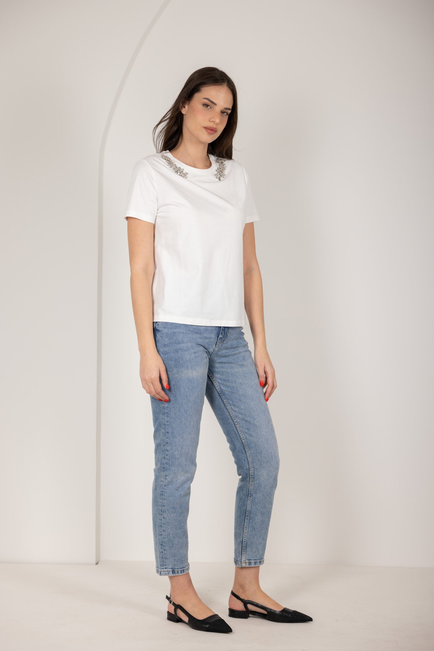 טי שירט מחשוף יהלומים