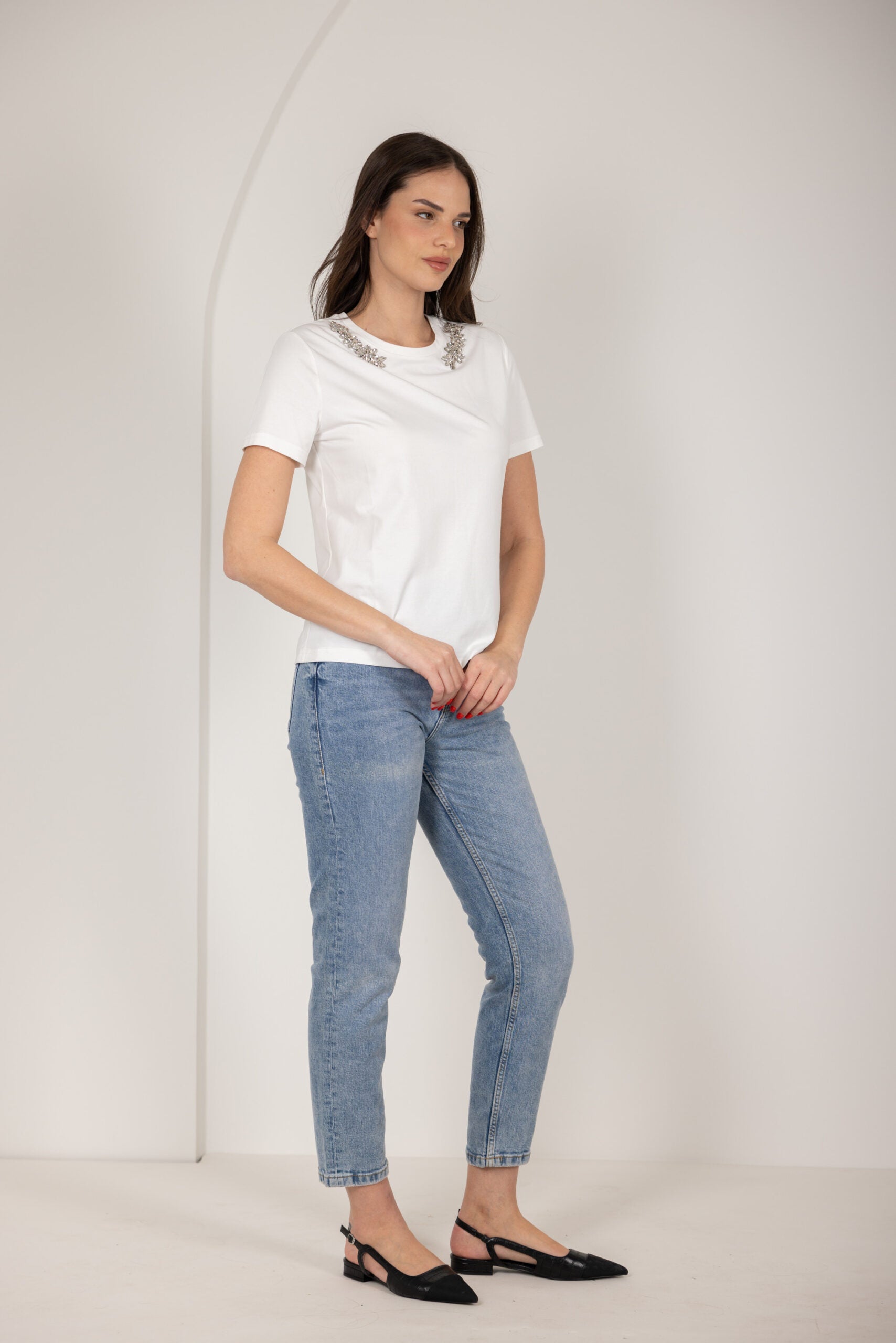 טי שירט מחשוף יהלומים