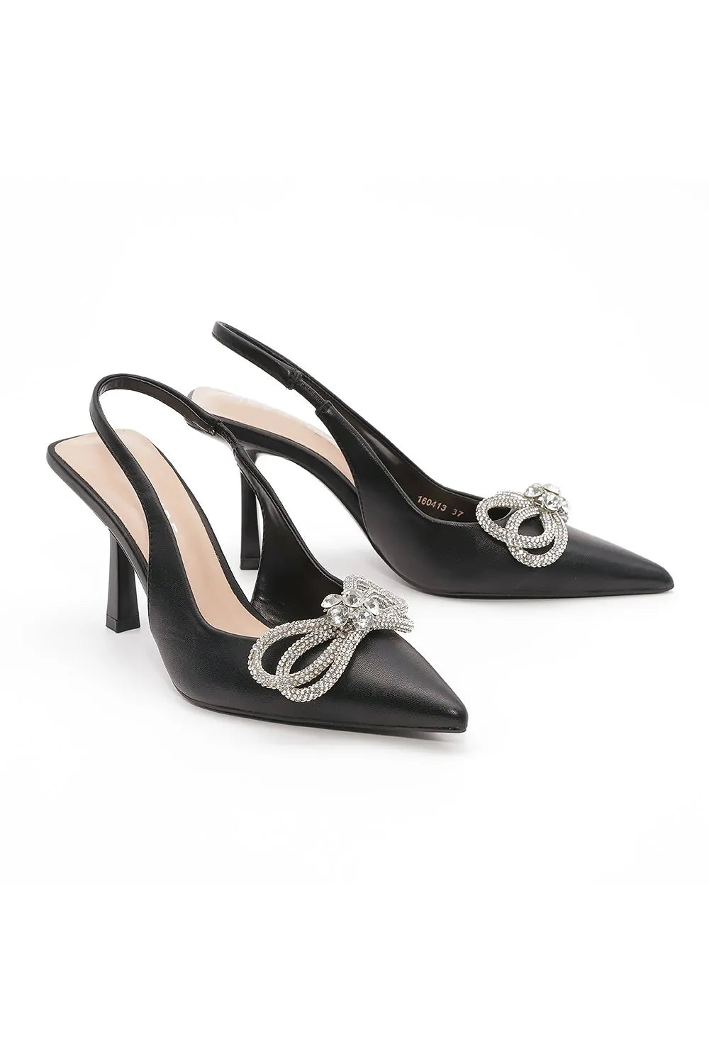 נעל עקב פפיון מבריק