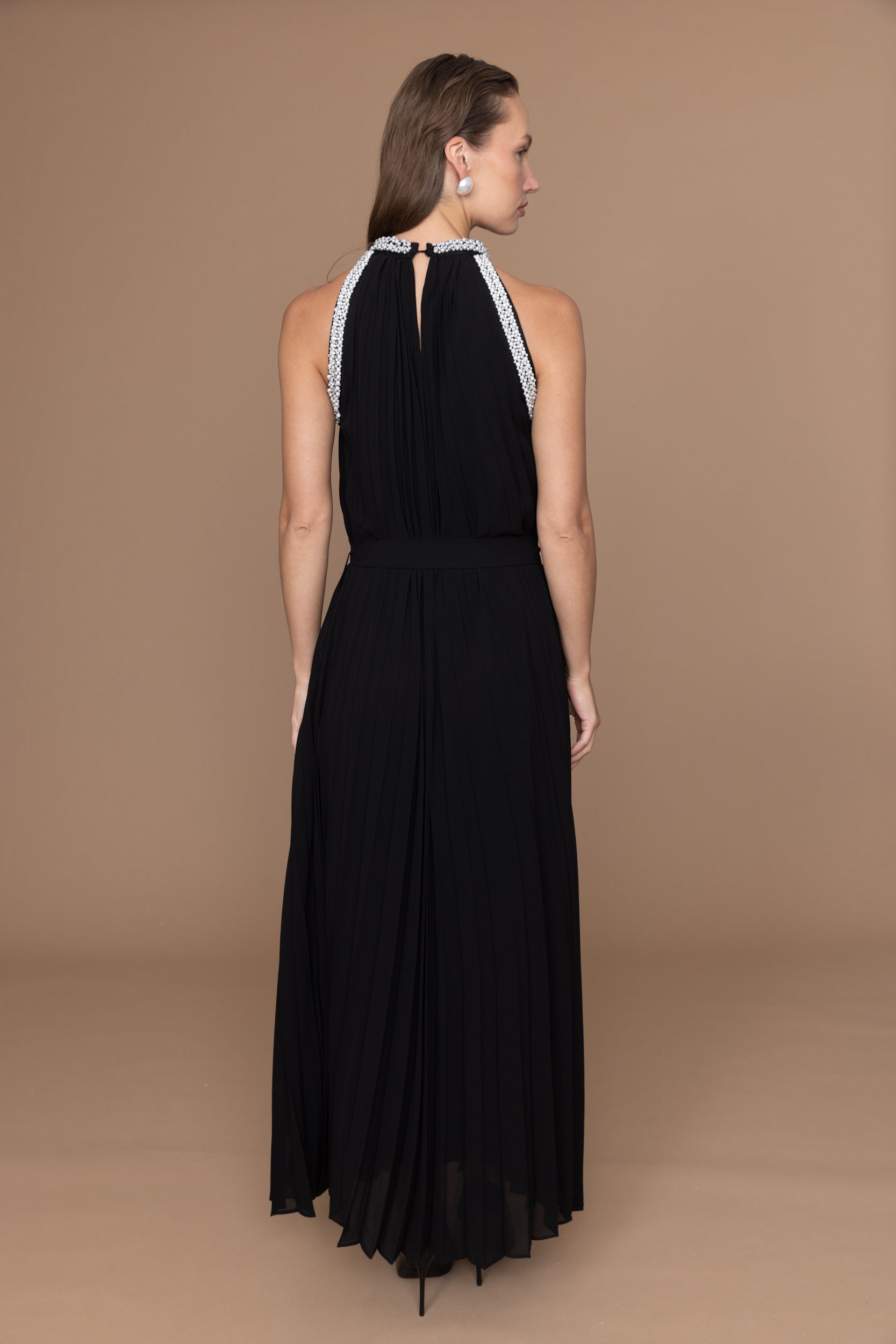 שמלת שיפון פליסה מקסי