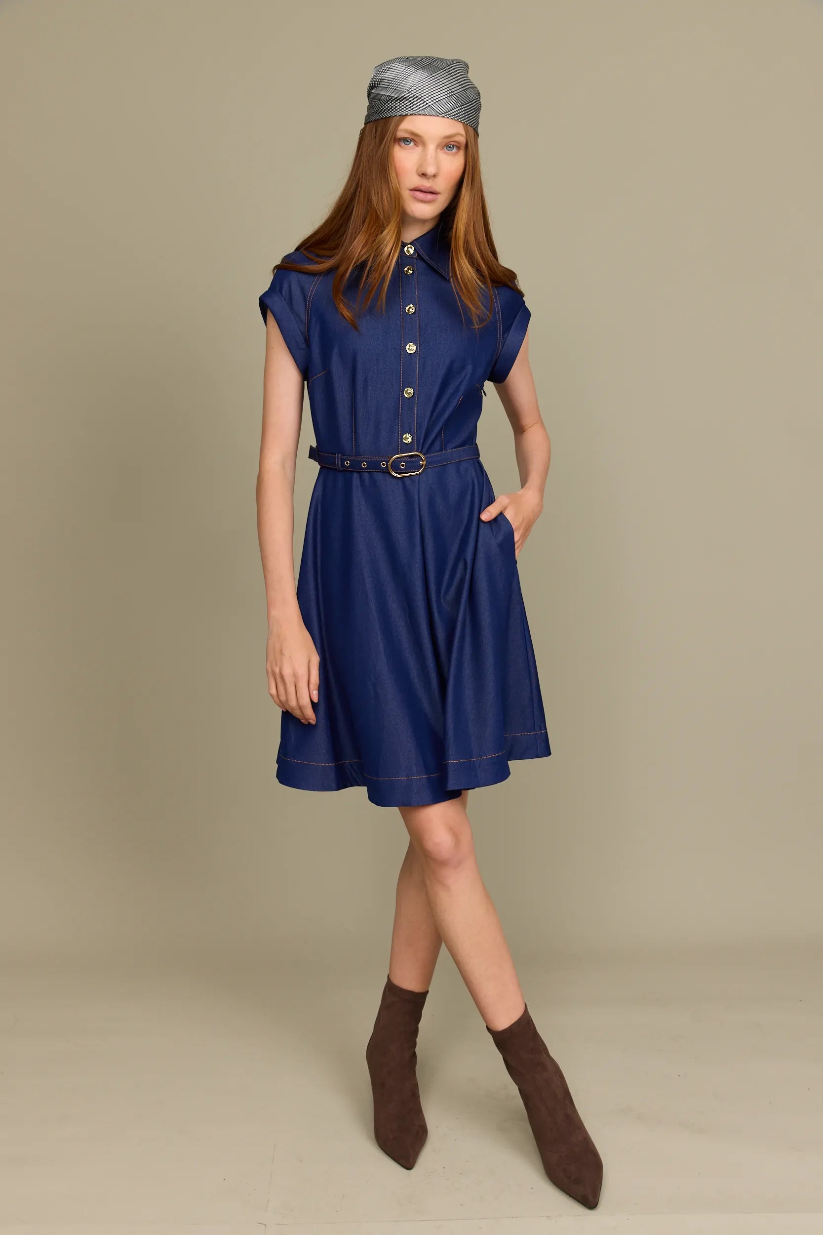 שמלת צווארון גינס טנסל