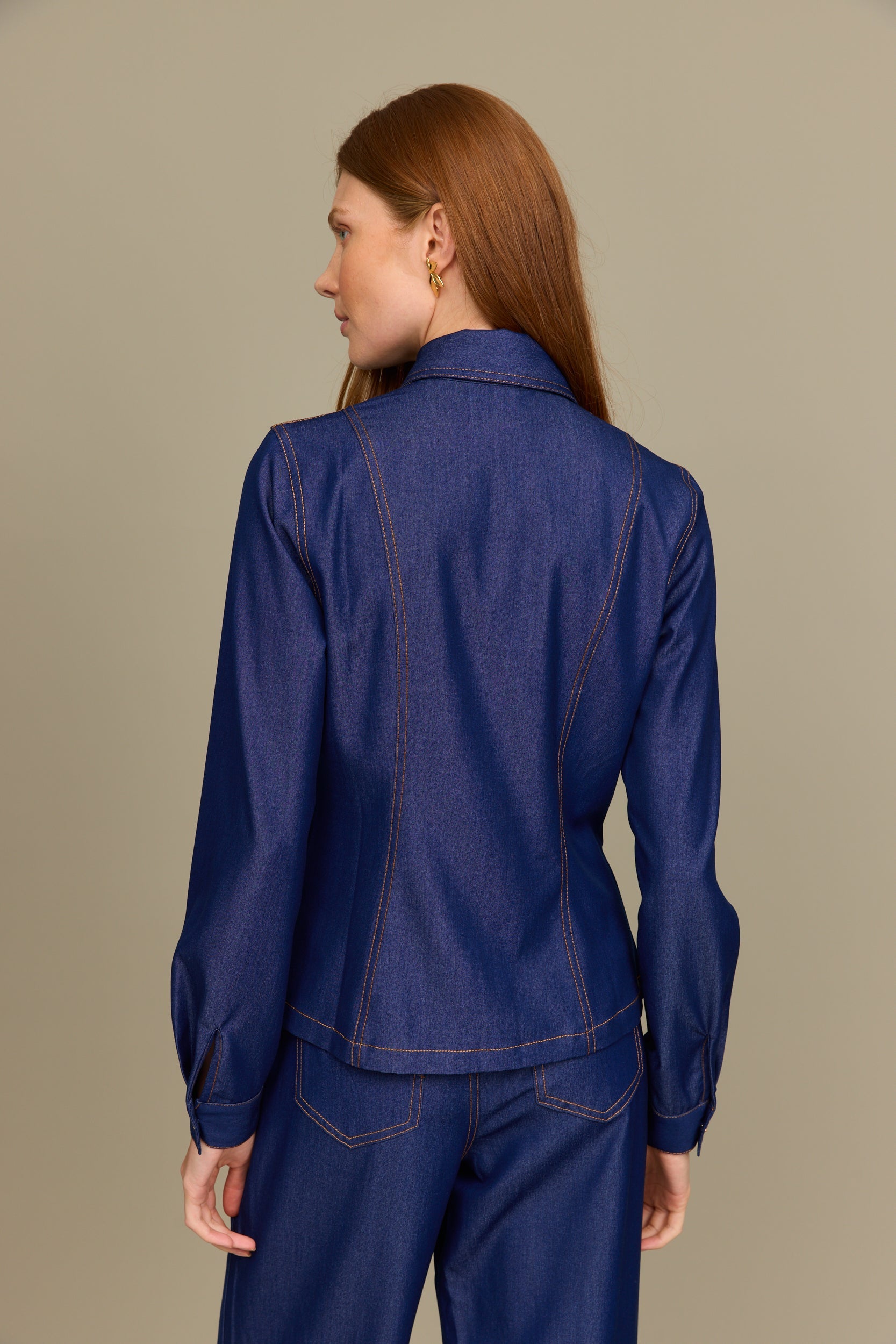 חולצה ג'ינס מכופתרת טנסל