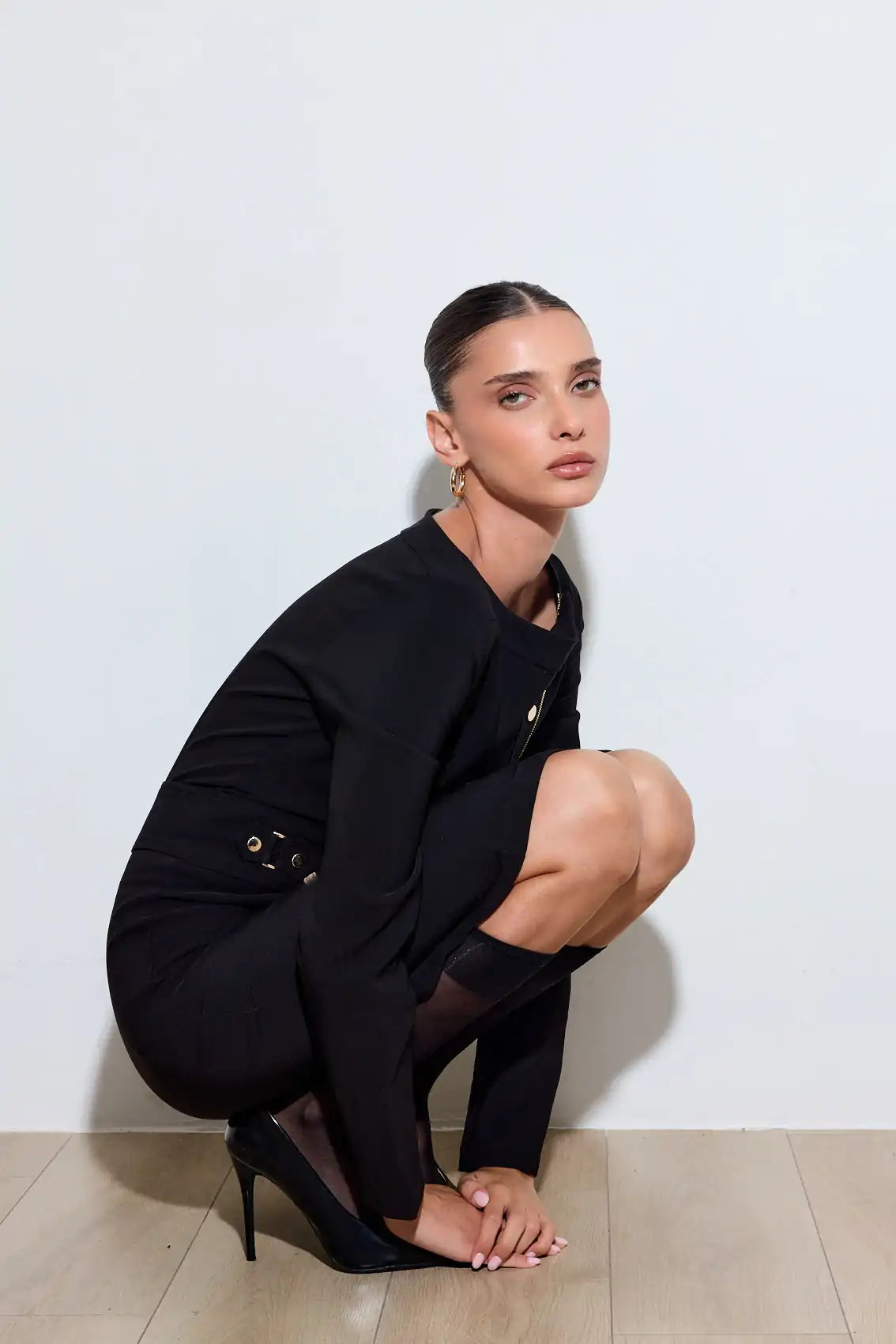 שמלה אסימטרית רוכסן