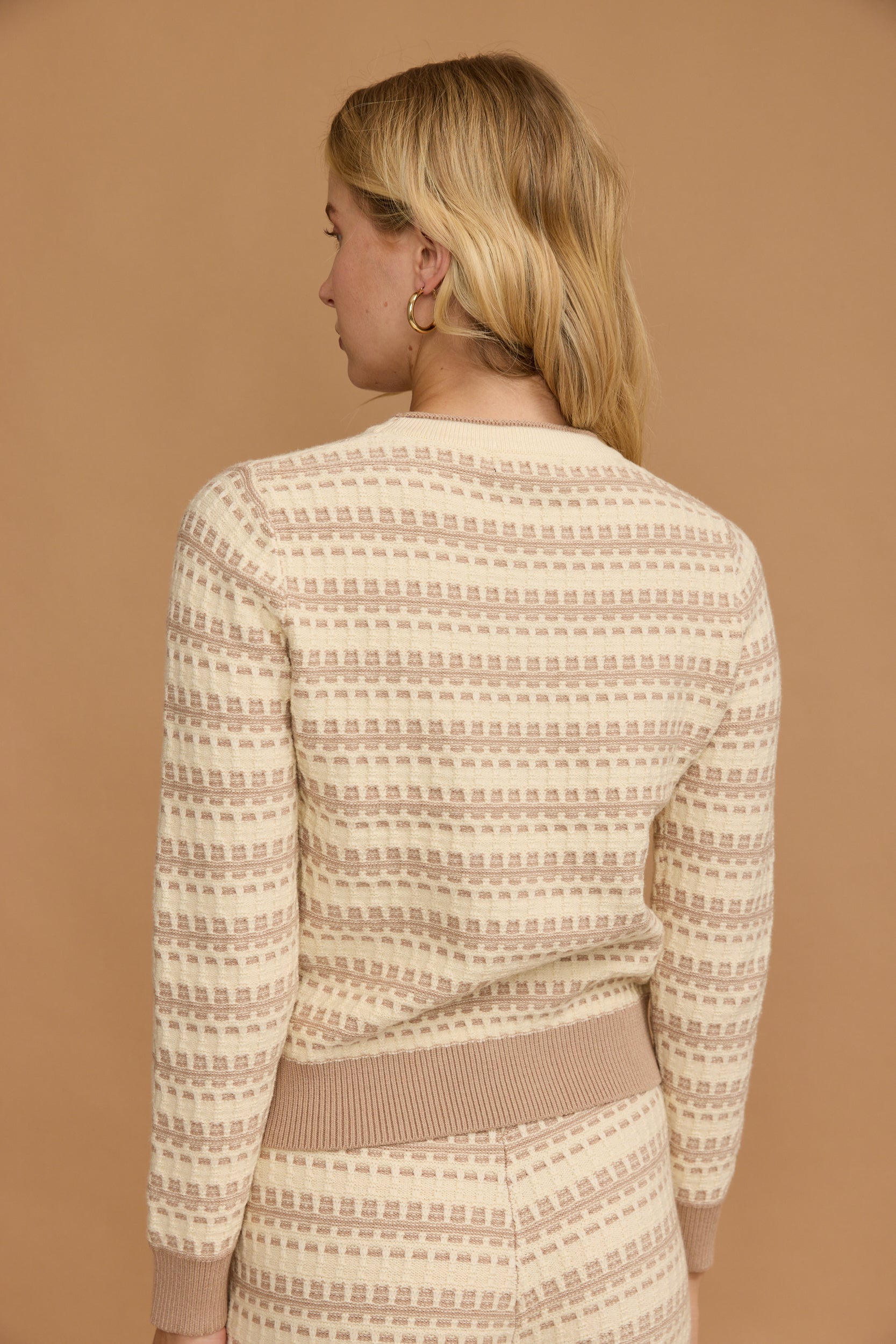 חולצת חליפת סריג פסים