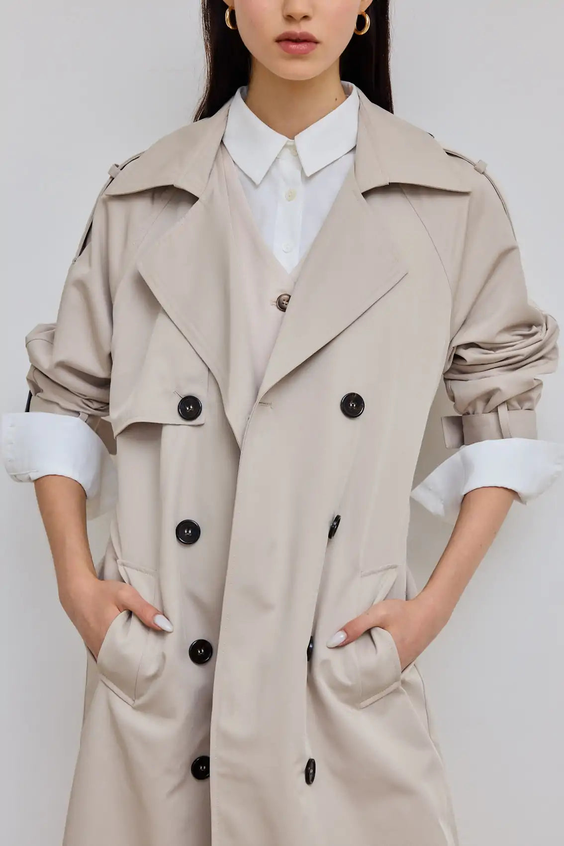 מעיל טרנצ' ארוך