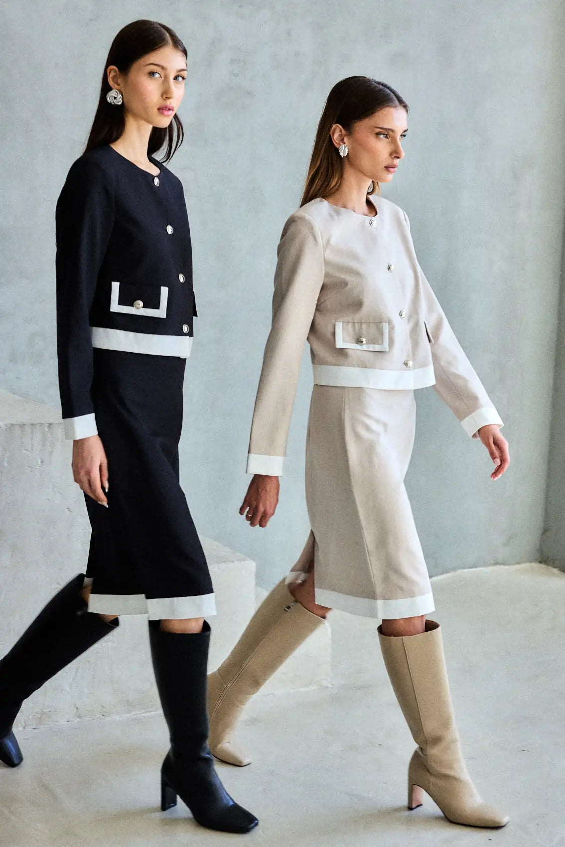 ז'קט קצר סיומת מנוגדת