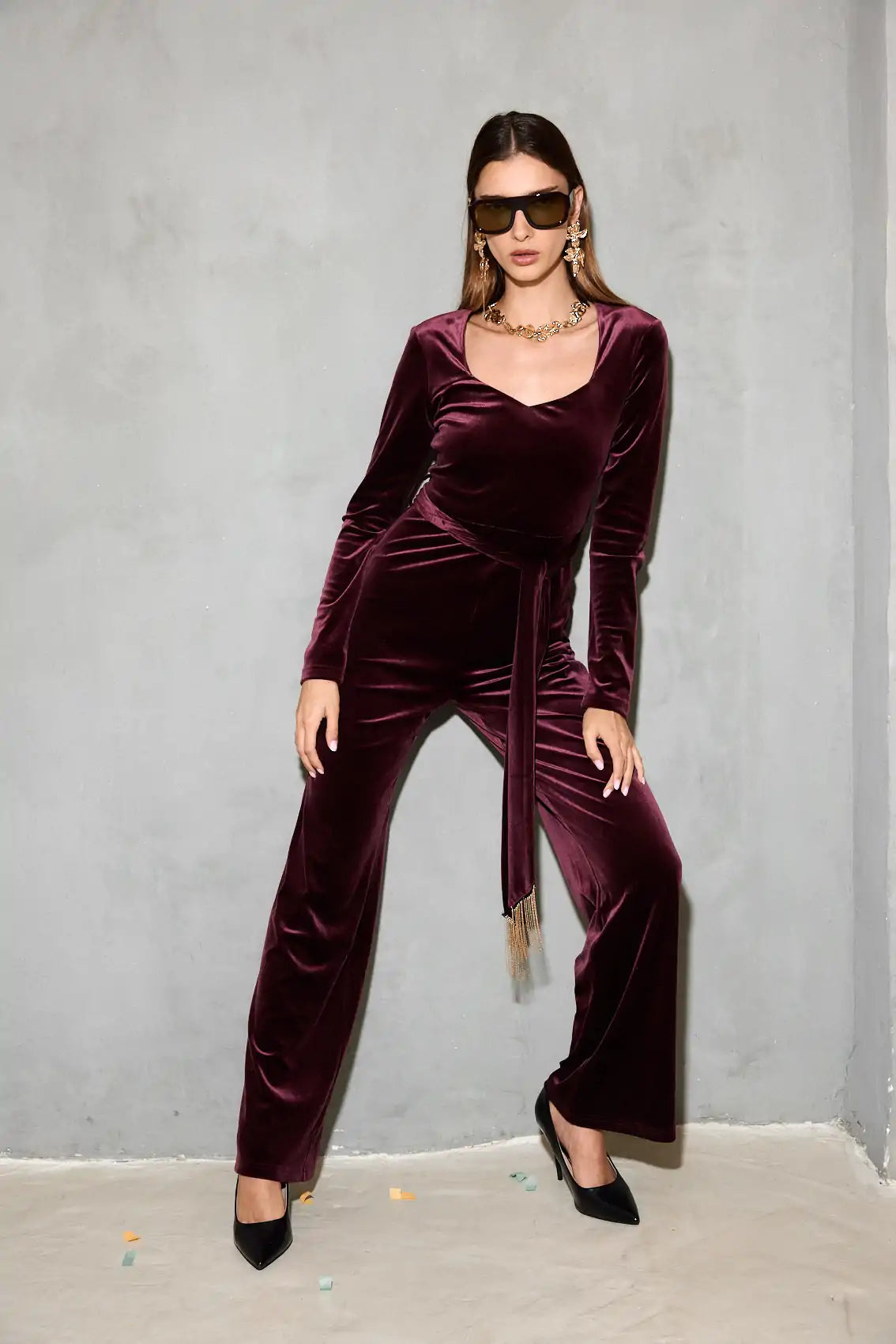 אוברול קטיפה פרנזים