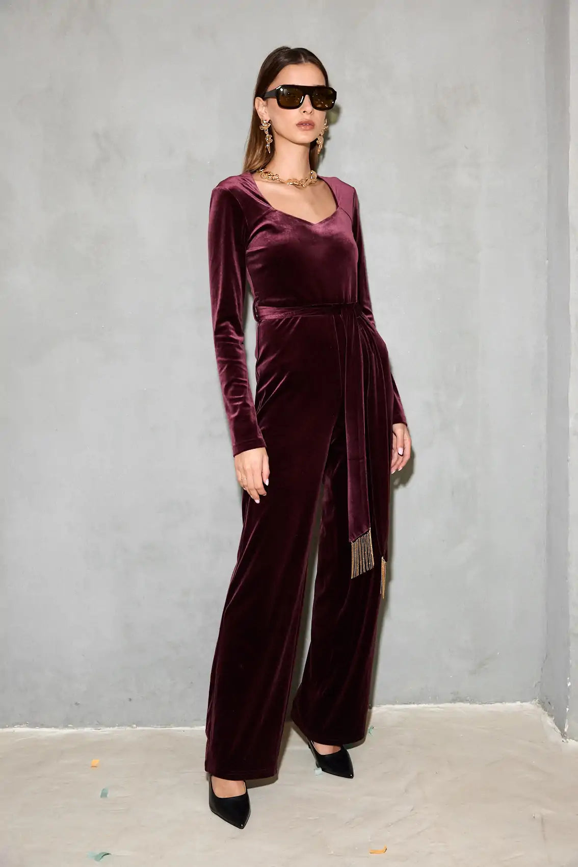 אוברול קטיפה פרנזים