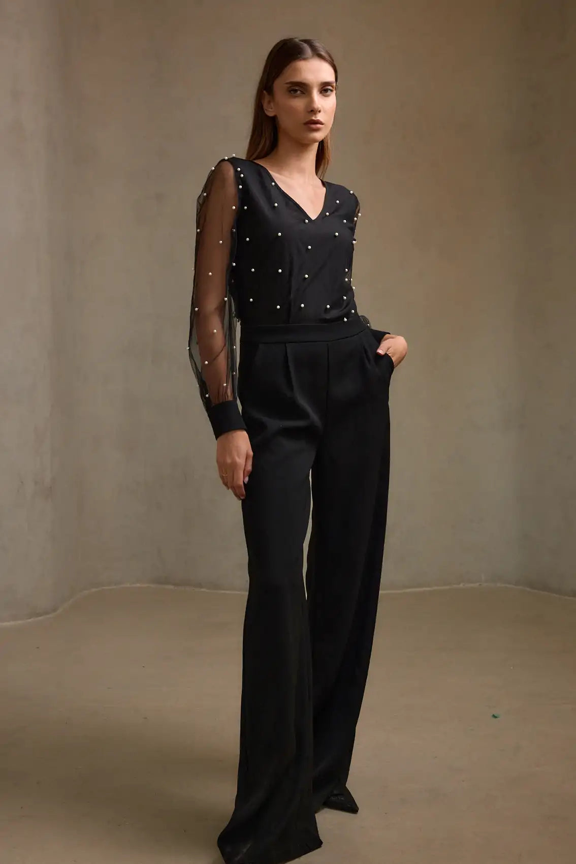 אוברול עליון רשת פנינים