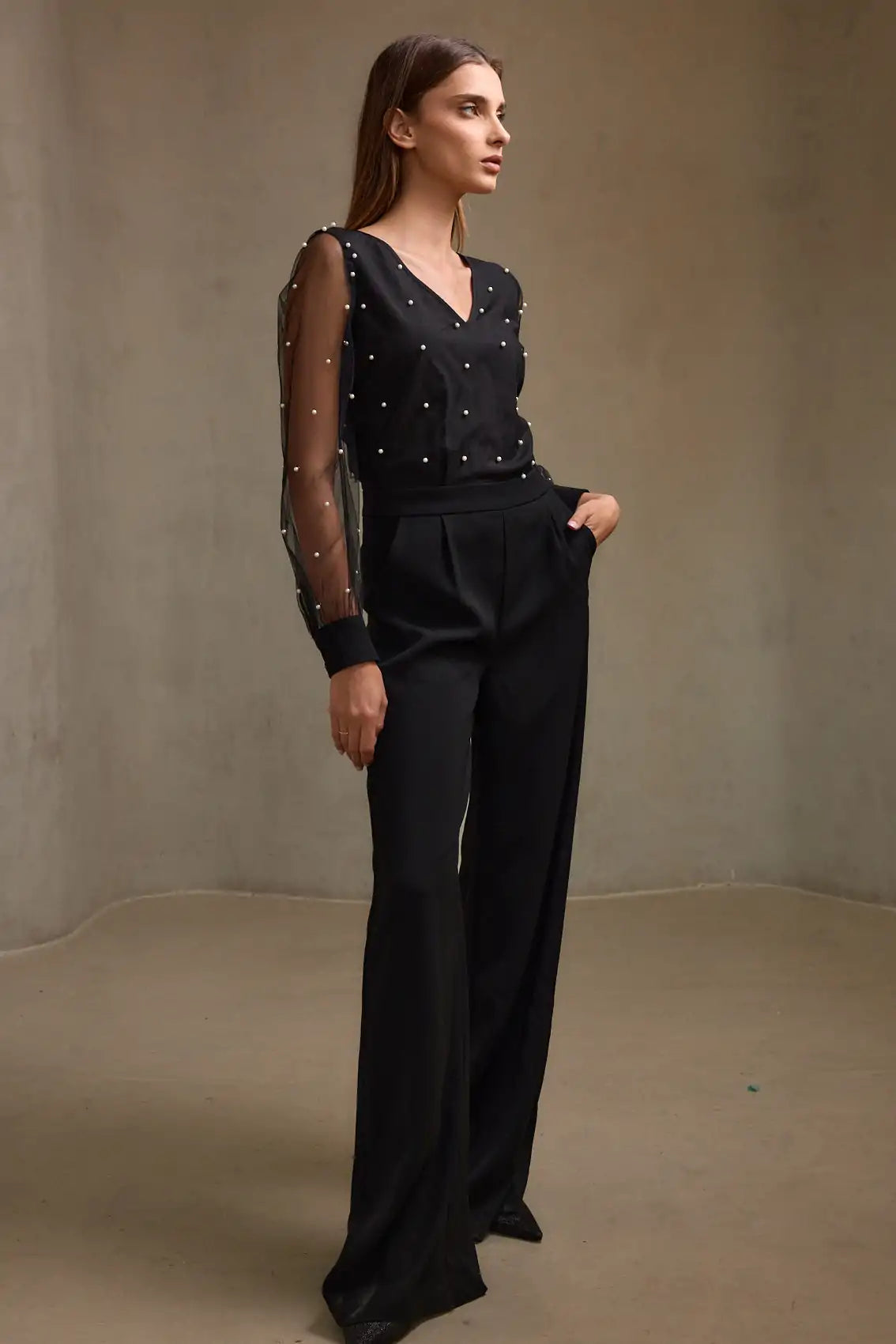 אוברול עליון רשת פנינים