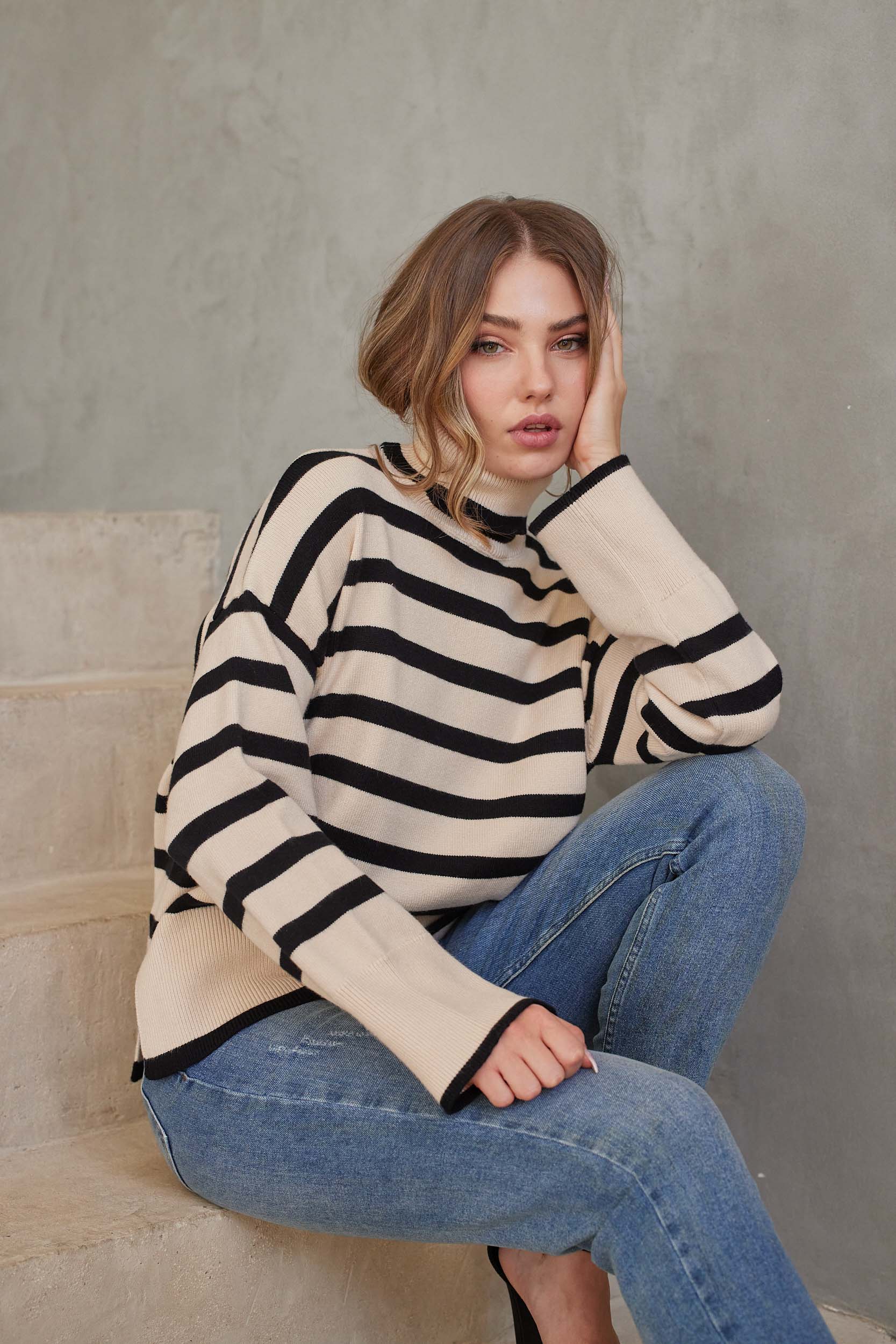 סריג גולף פסים