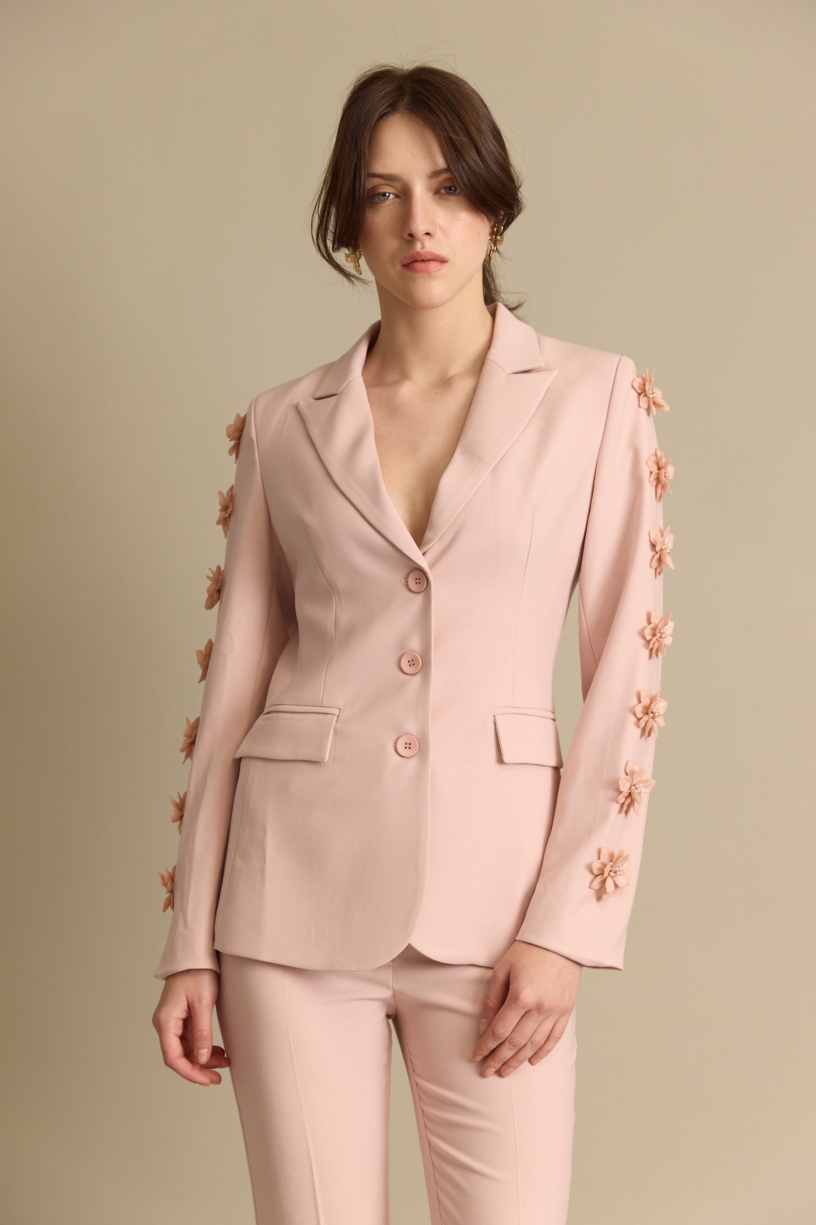 זקט אניטה שרוולי פרחים