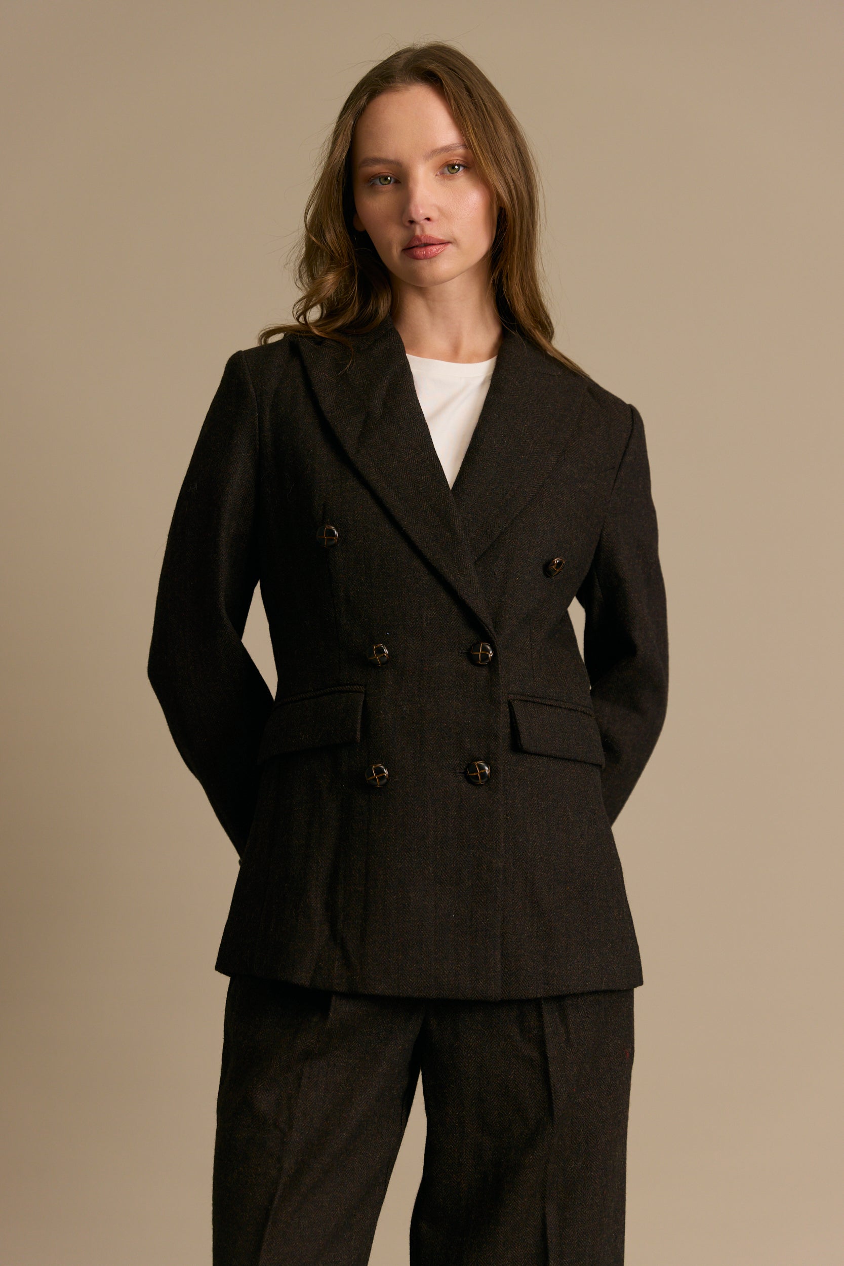 ג'קט מחוייט 6 כפתורים